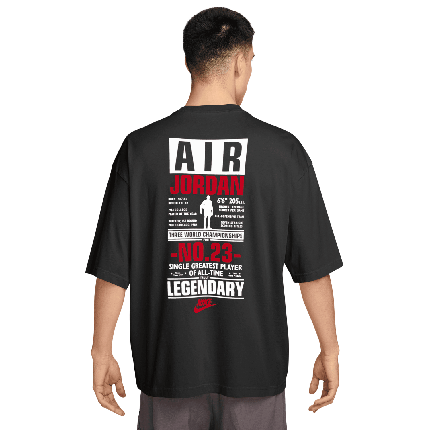 Jordan Flight Reis Legend Short Sleeve Crew - Men's - University Red/Black