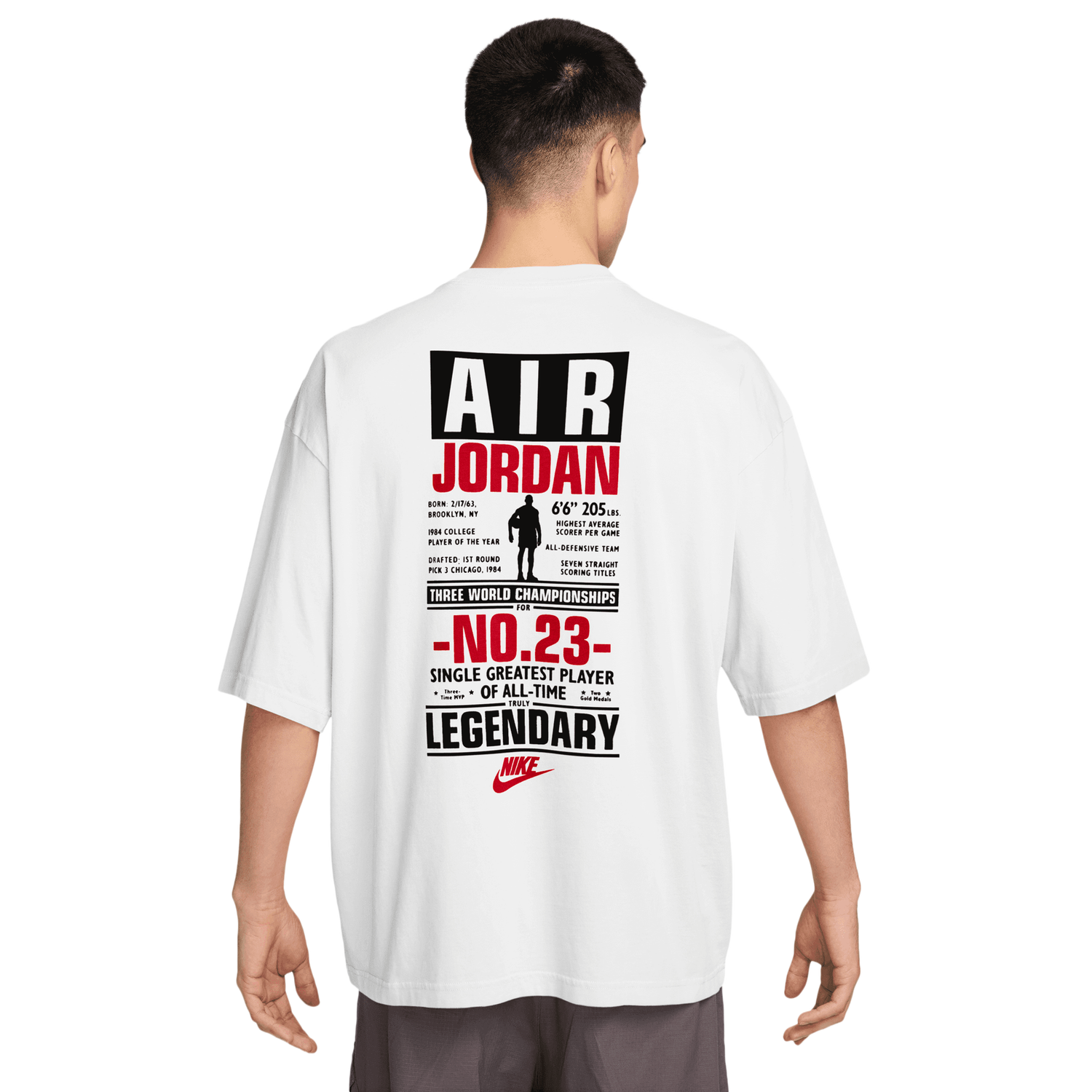 Jordan Flight Reis Legend Short Sleeve Crew - Men's - University Red/White