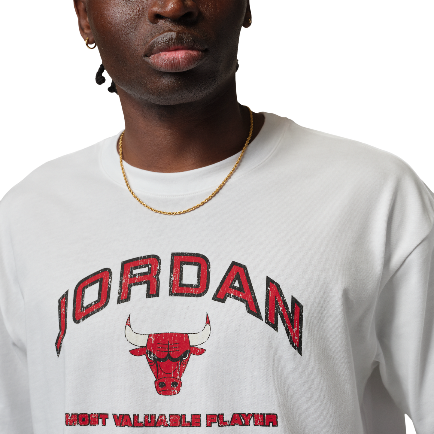 Jordan Flight Essential Boxy Graphic Short Sleeve Crew - Men's - White/Red