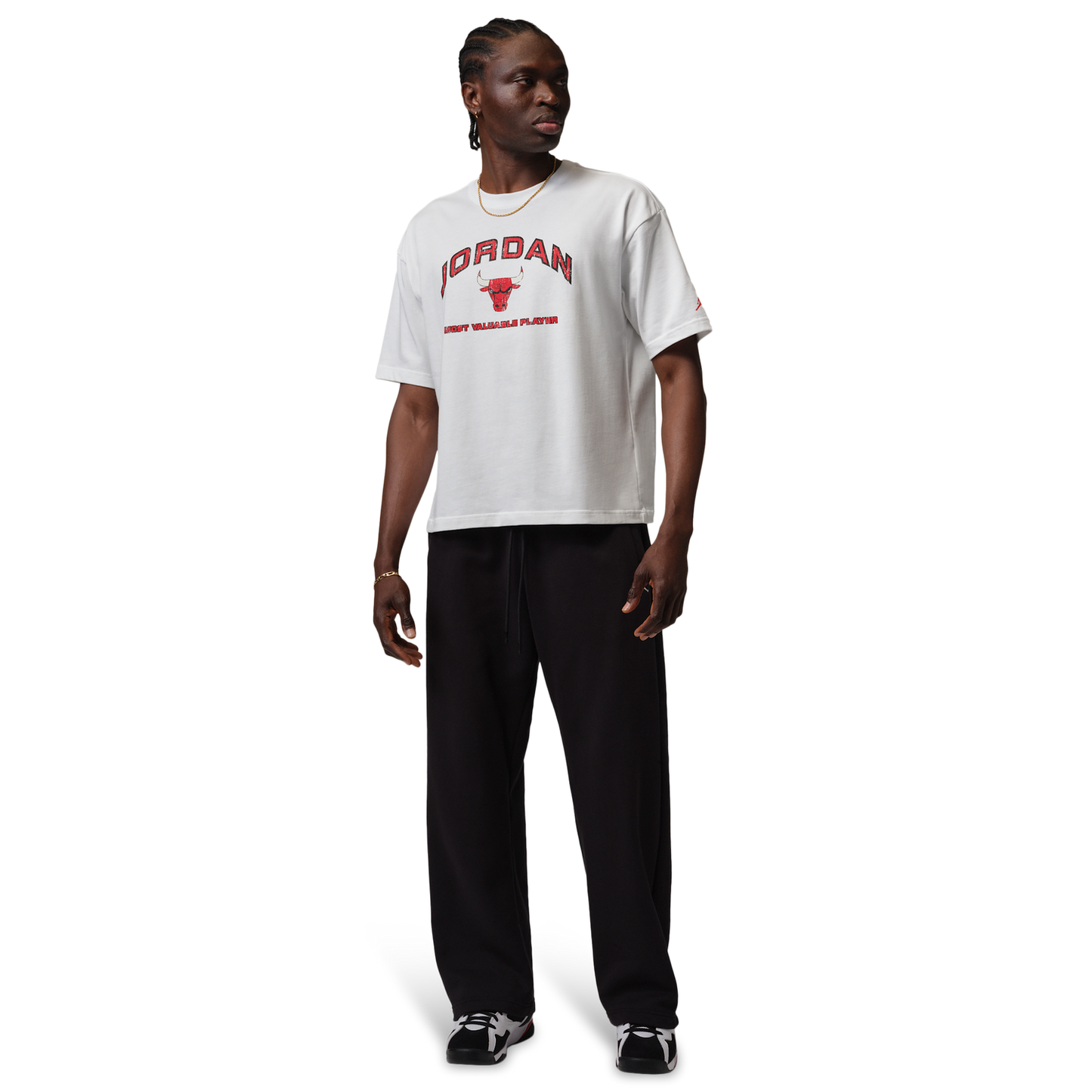 Jordan Flight Essential Boxy Graphic Short Sleeve Crew - Men's - White/Red