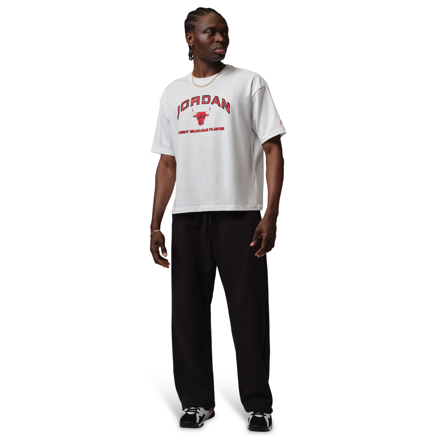 Jordan Flight Essential Boxy Graphic Short Sleeve Crew - Men's - White/Red