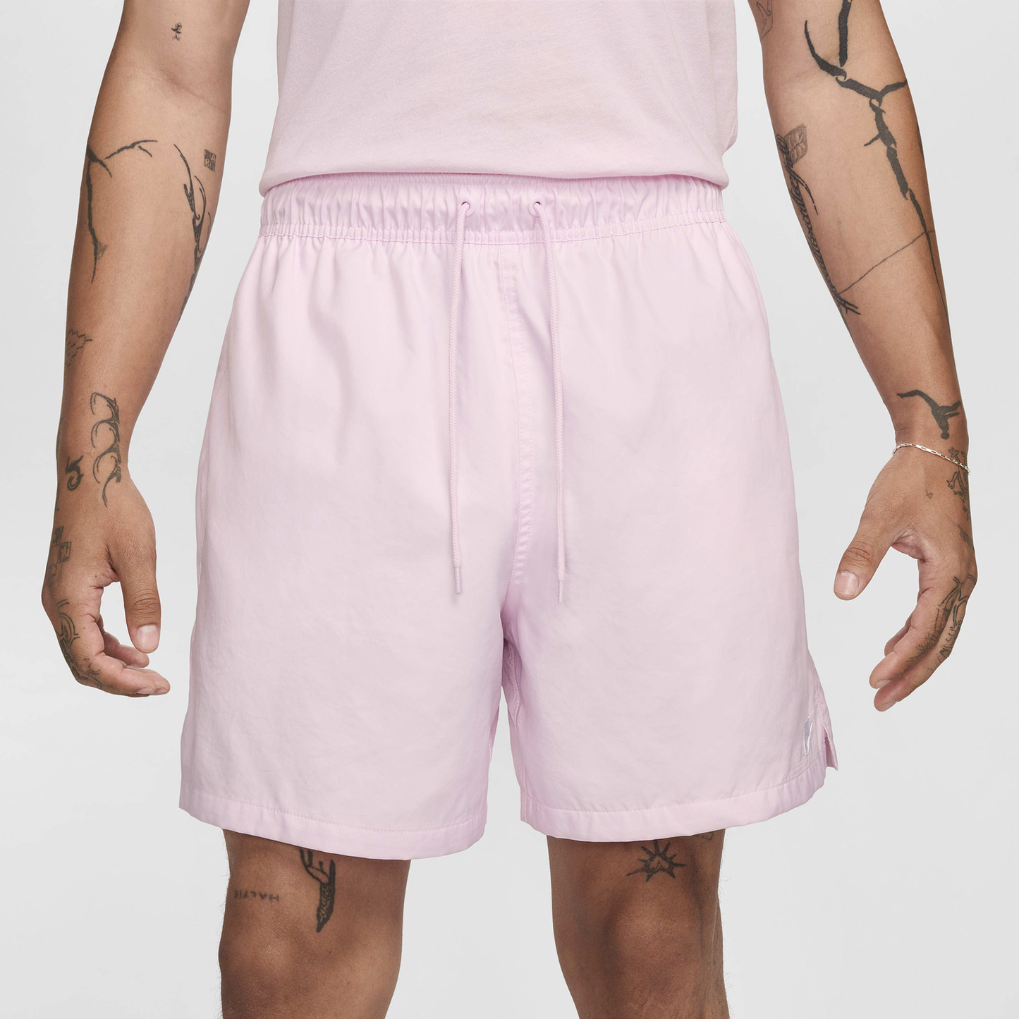 Nike Club Flow Shorts - Men's - Pink Foam/White