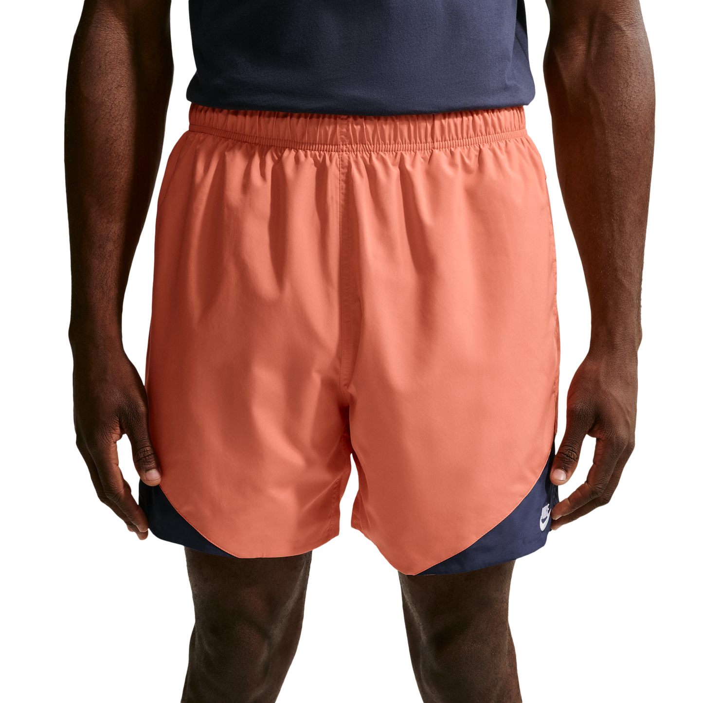 Nike Windrunner Woven Lightweight Short - Men's - Midnight Navy/Orange Frost/White