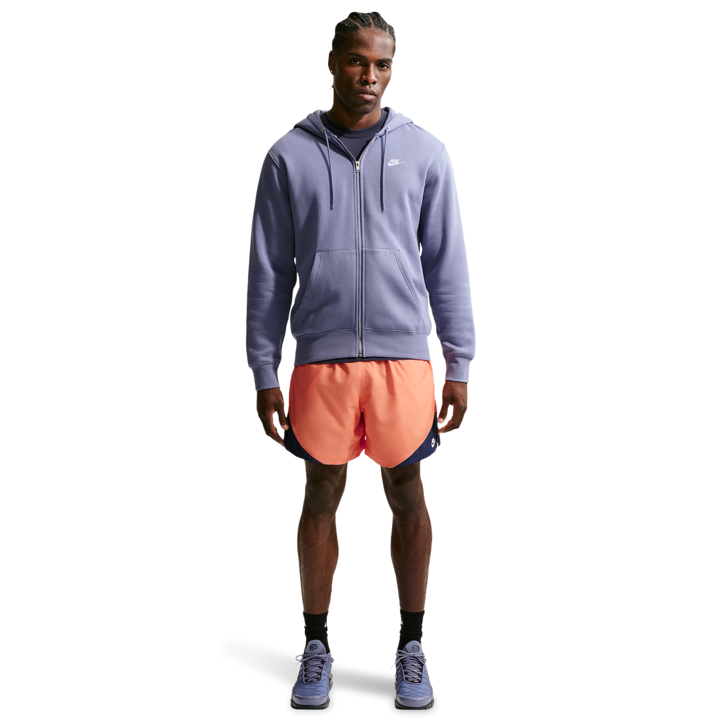 Nike Windrunner Woven Lightweight Short - Men's - Midnight Navy/Orange Frost/White
