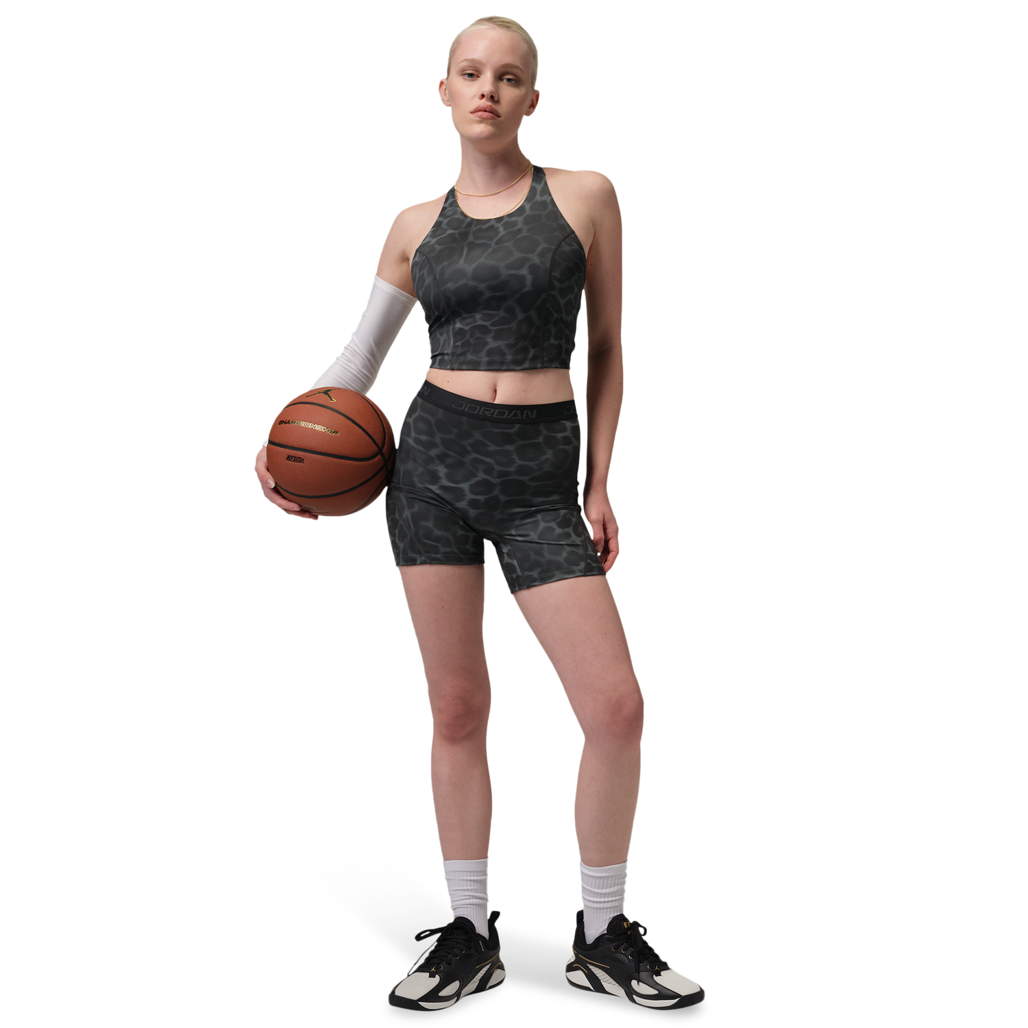 Jordan Sport Dri-FIT AOP Tank - Women's - Black/Black