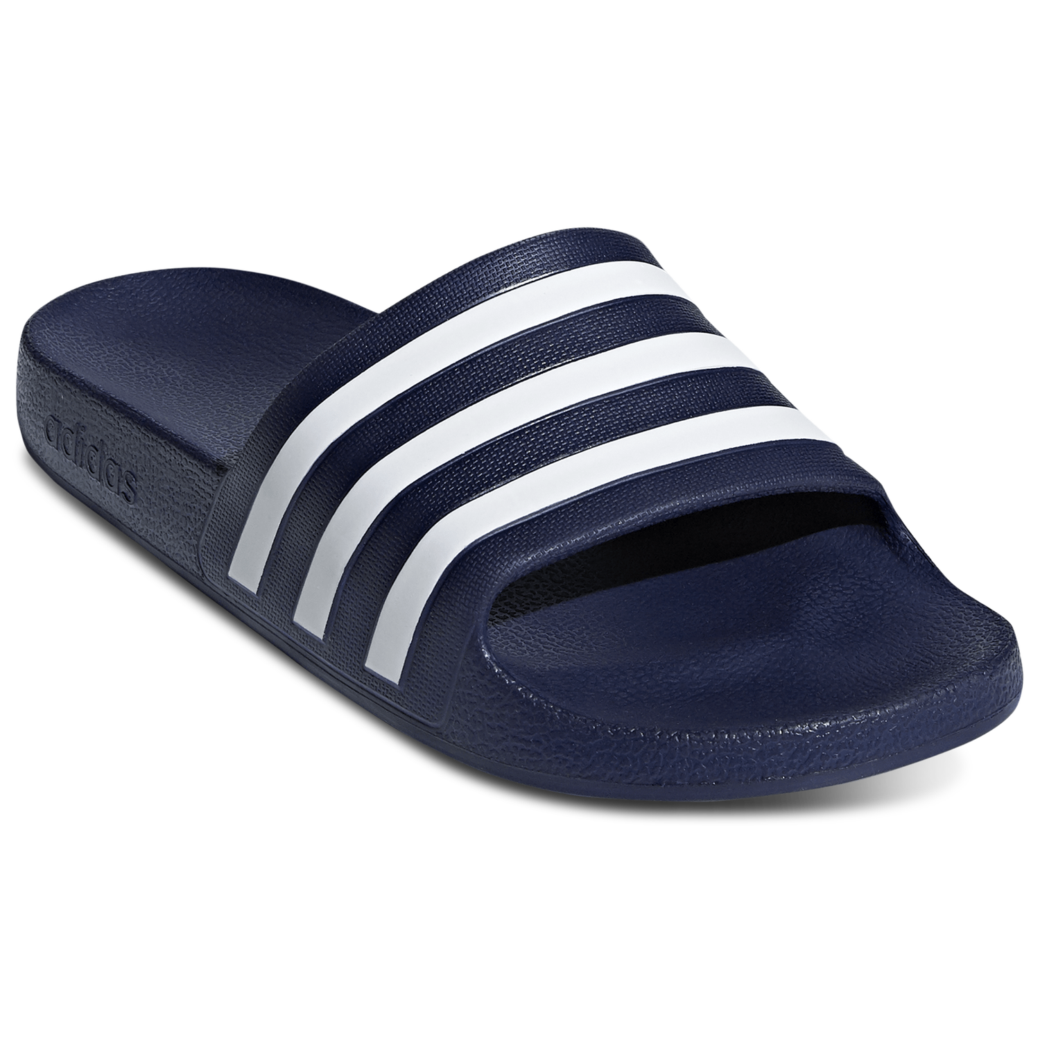 adidas Adilette Boost Slides - Men's - Dark Blue/White/Dark Blue