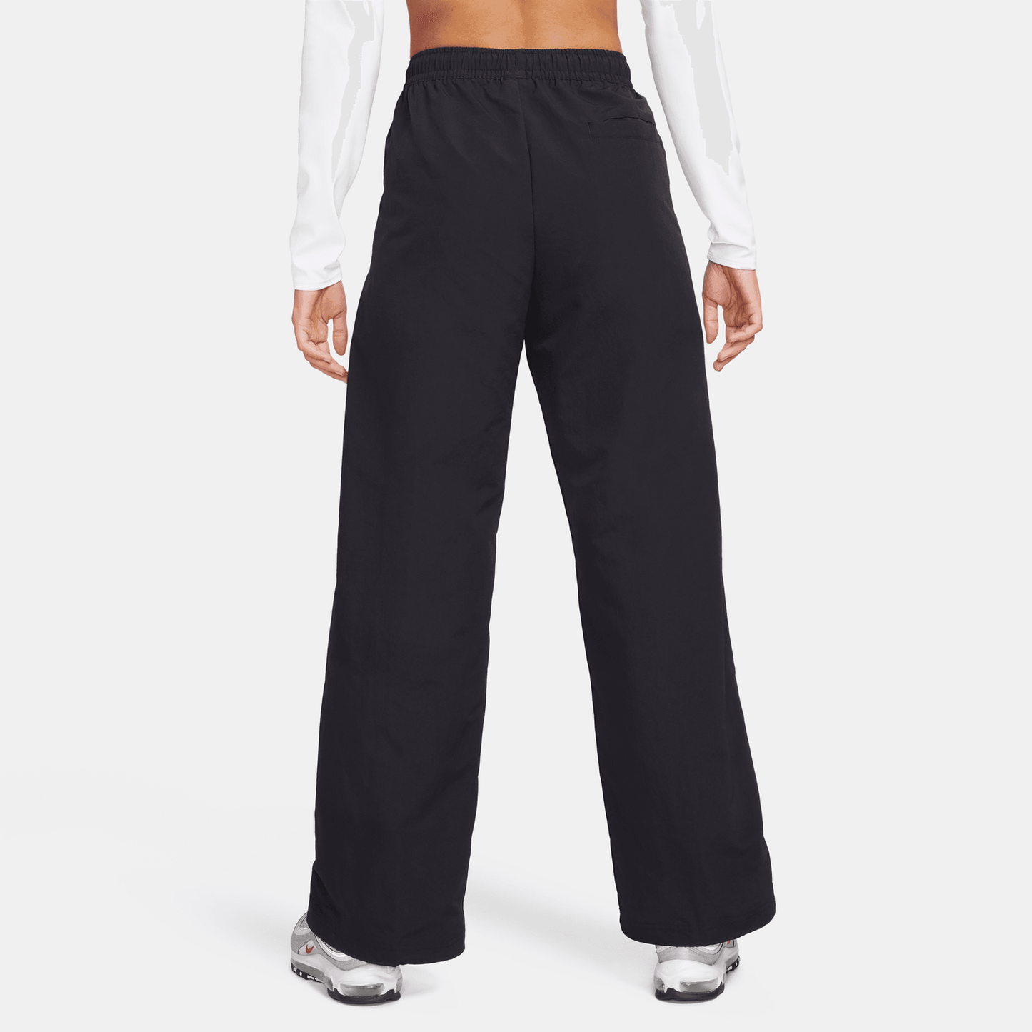 Nike Trend Woven Mid Rise Pants - Women's - Black/White