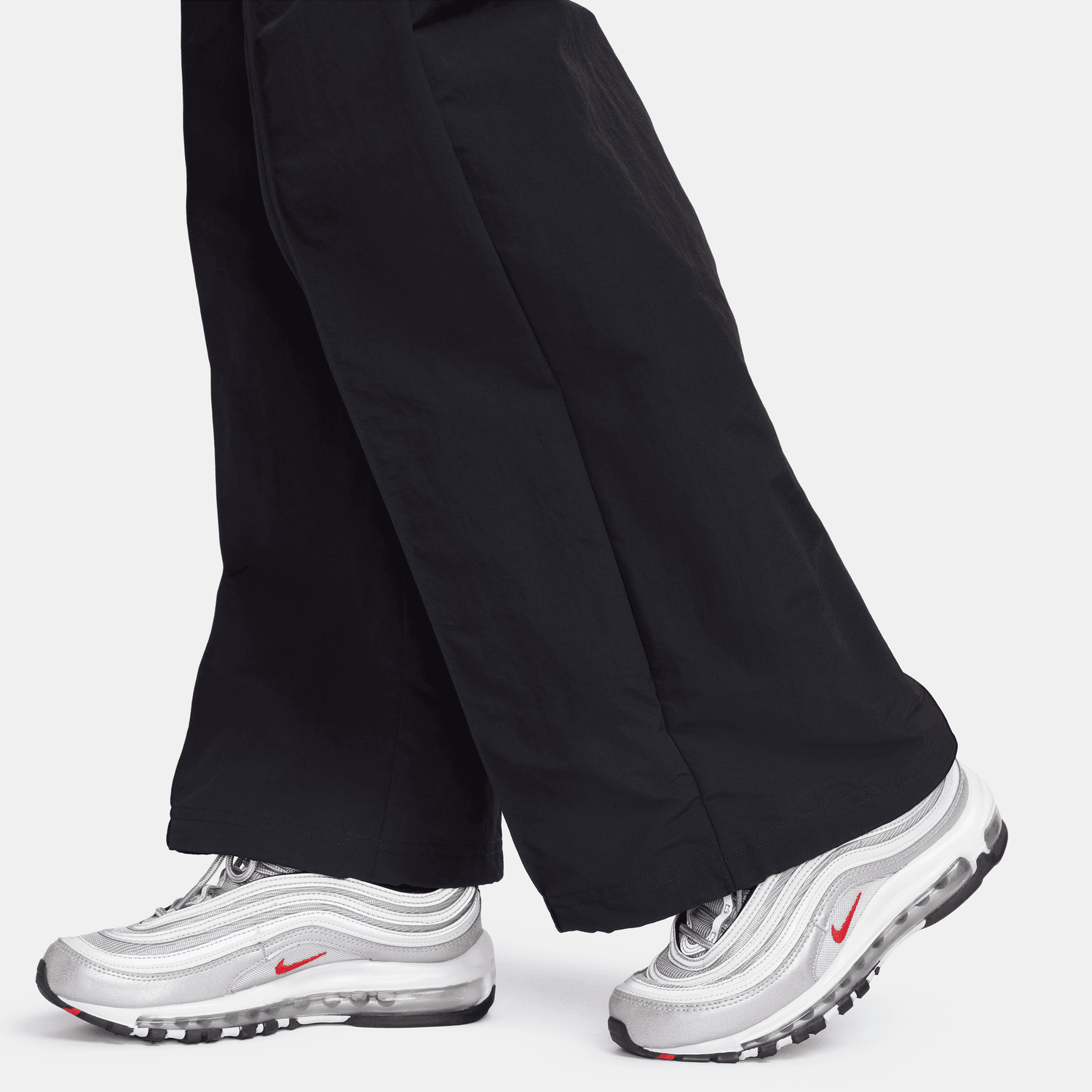 Nike Trend Woven Mid Rise Pants - Women's - Black/White