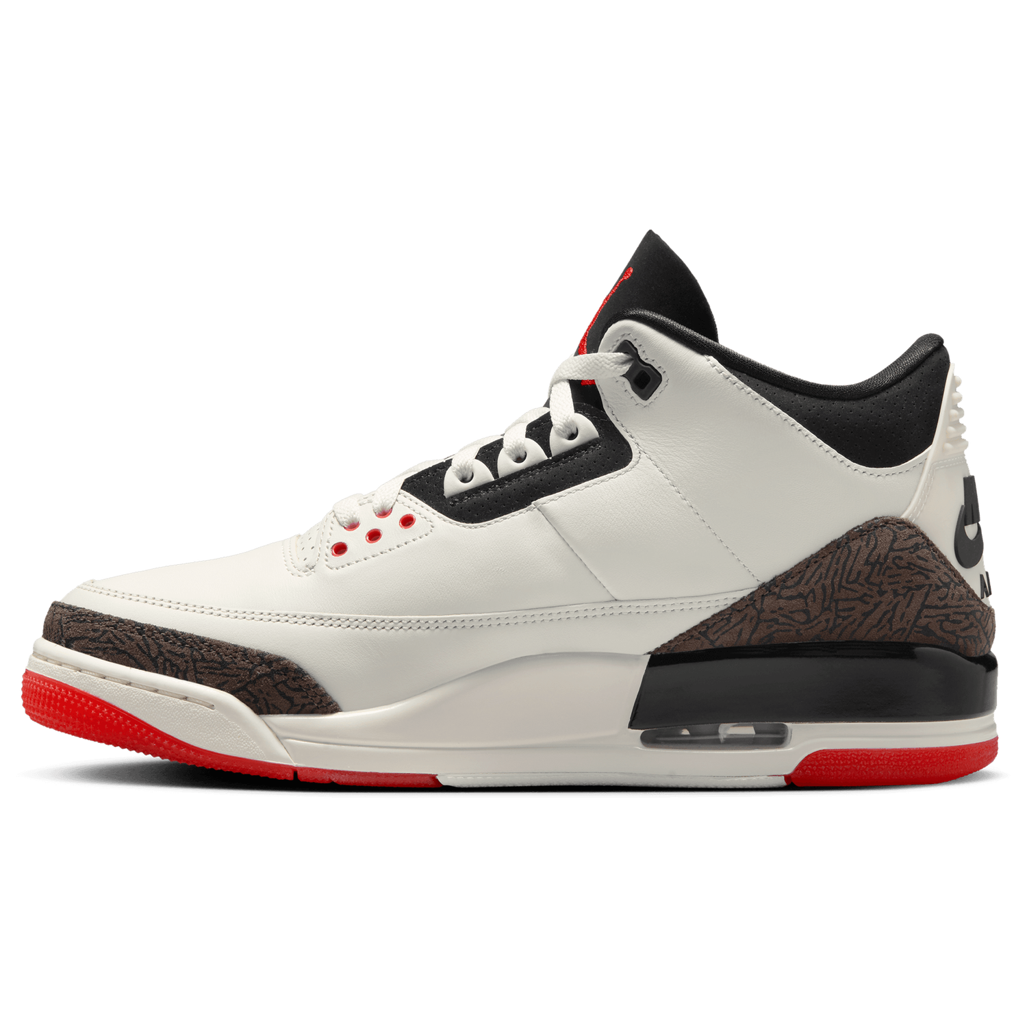 Jordan AJ Retro 3 OG - Men's - White/Black/Red