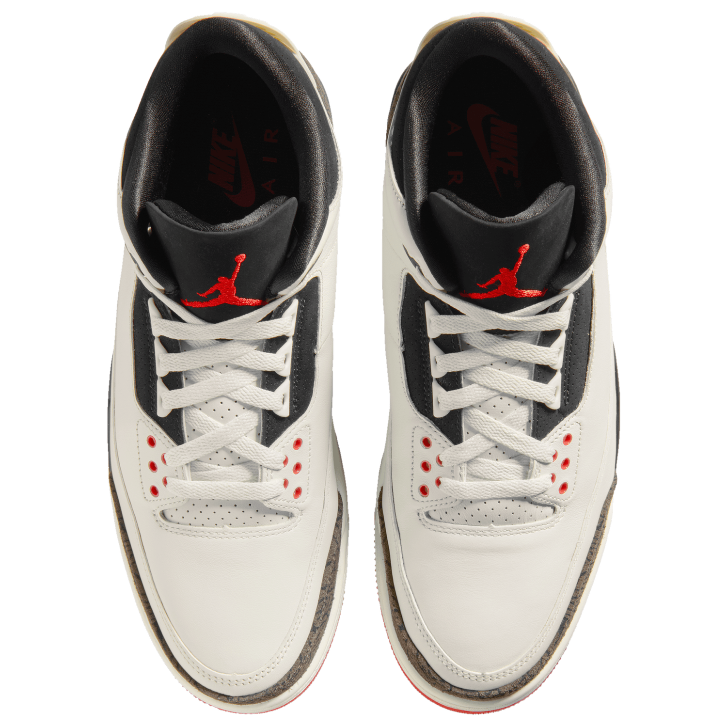 Jordan AJ Retro 3 OG - Men's - White/Black/Red