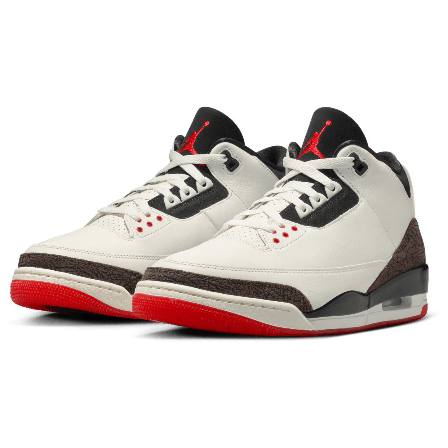 Jordan AJ Retro 3 OG - Men's - White/Black/Red