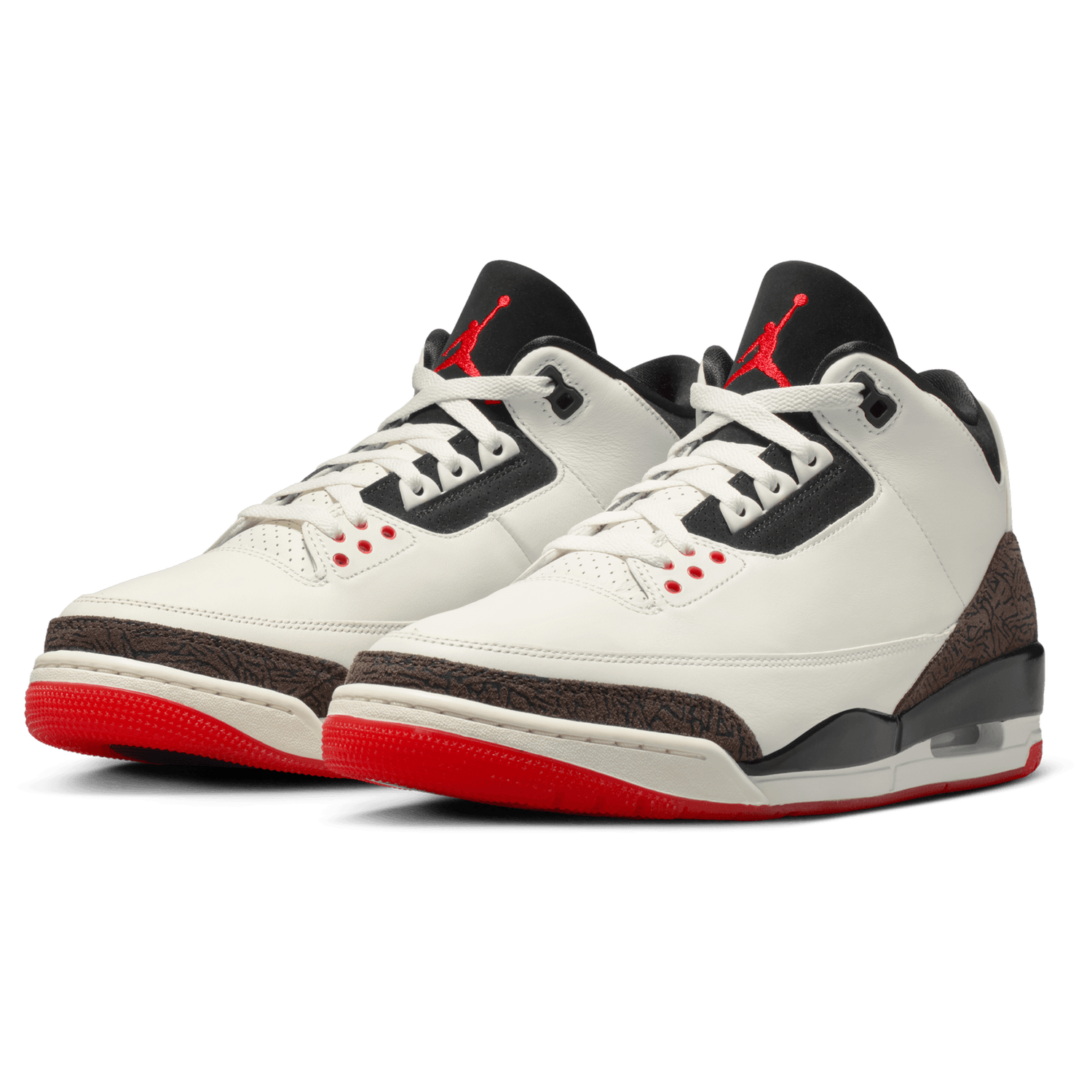 Jordan AJ Retro 3 OG - Men's - White/Black/Red