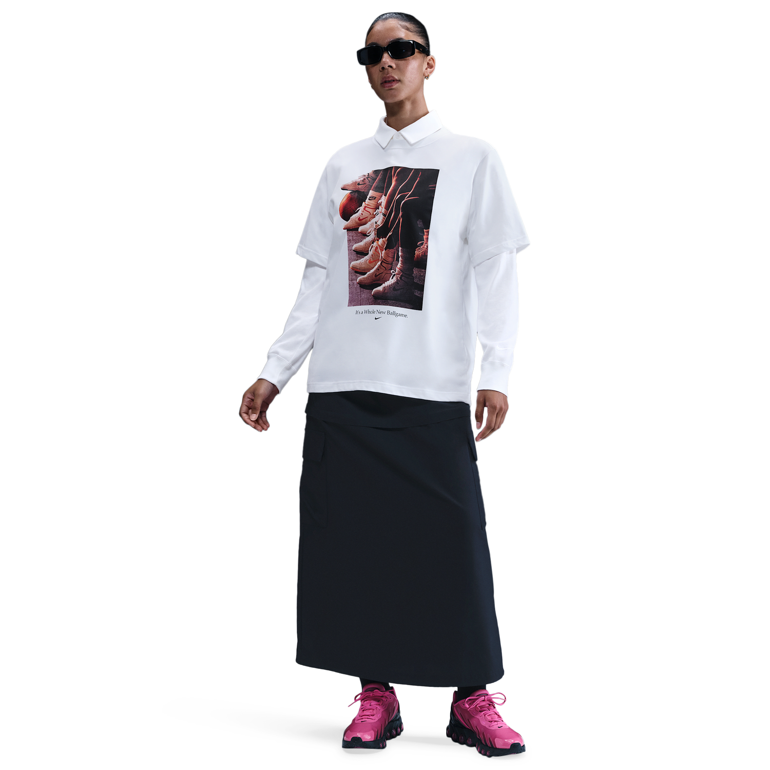Nike Dri-FIT BB Photo Tee - Women's - White