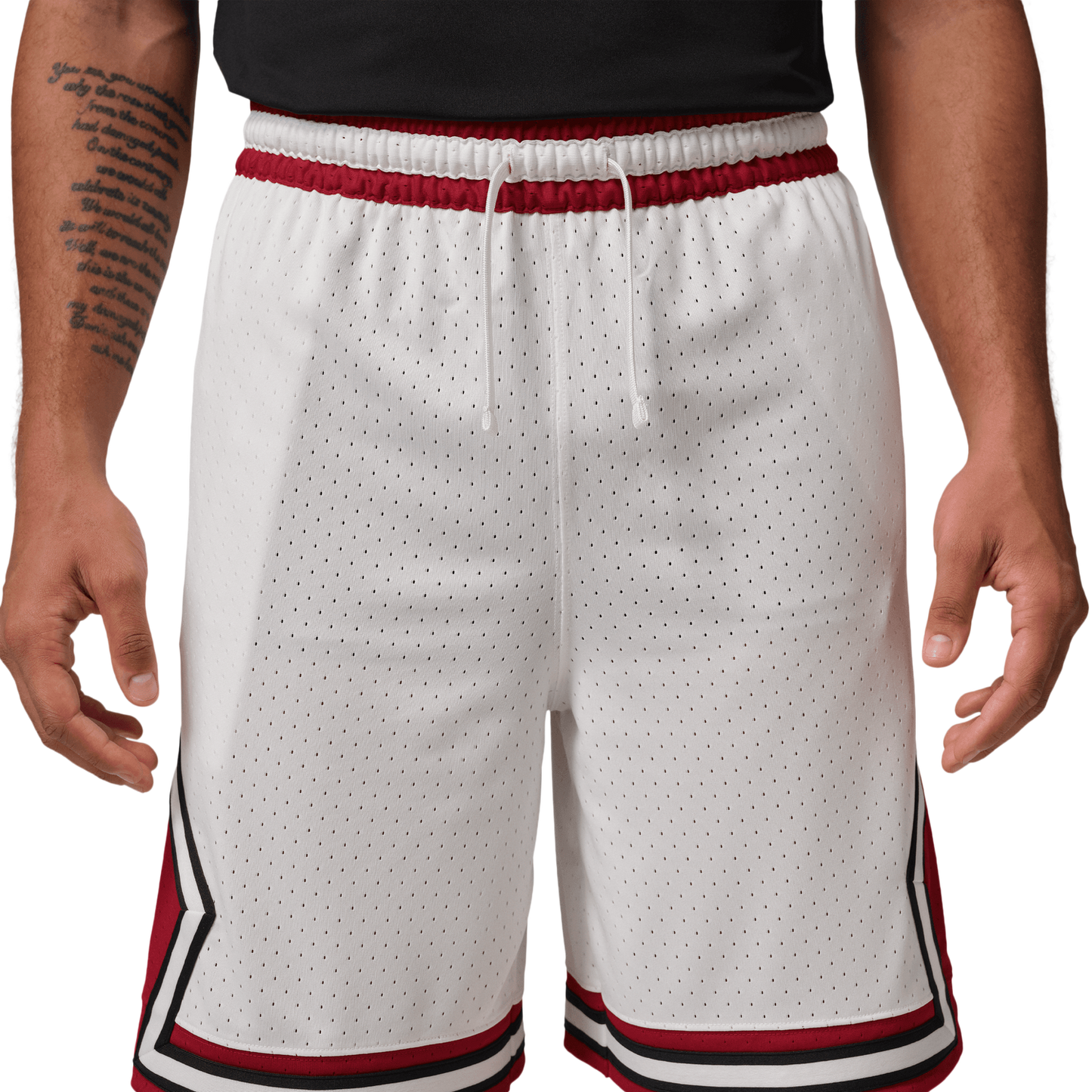 Jordan Dri-FIT SPT 9" Diamond Shorts - Men's - White/Gym Red