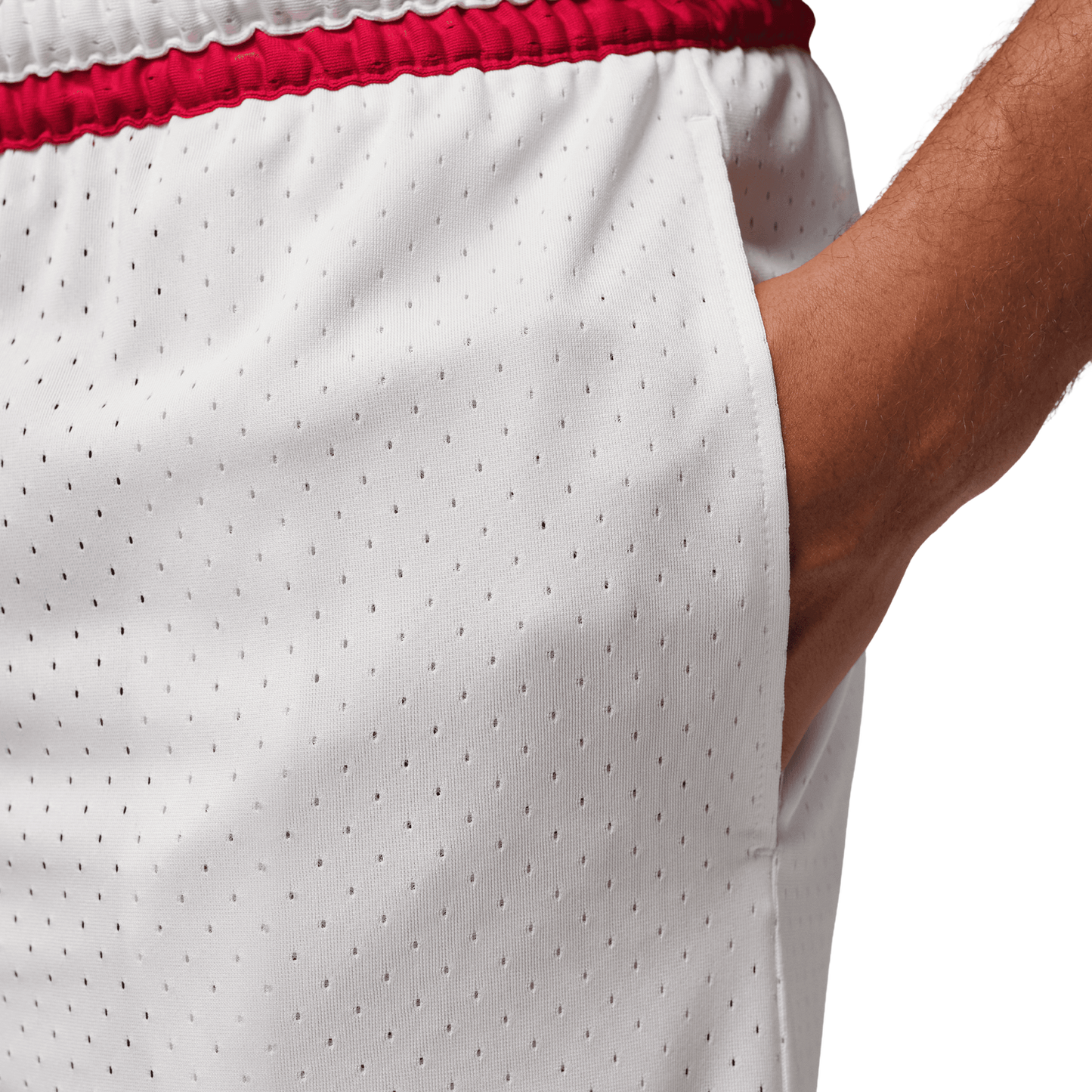 Jordan Dri-FIT SPT 9" Diamond Shorts - Men's - White/Gym Red