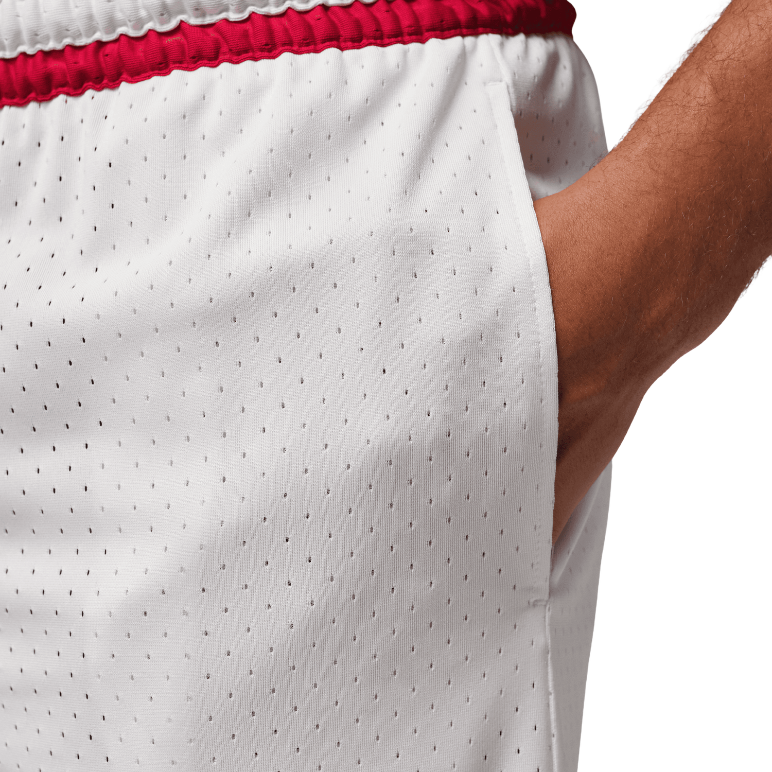 Jordan Dri-FIT SPT 9" Diamond Shorts - Men's - White/Gym Red