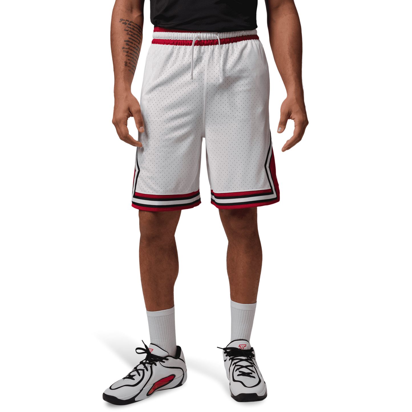 Jordan Dri-FIT SPT 9" Diamond Shorts - Men's - White/Gym Red