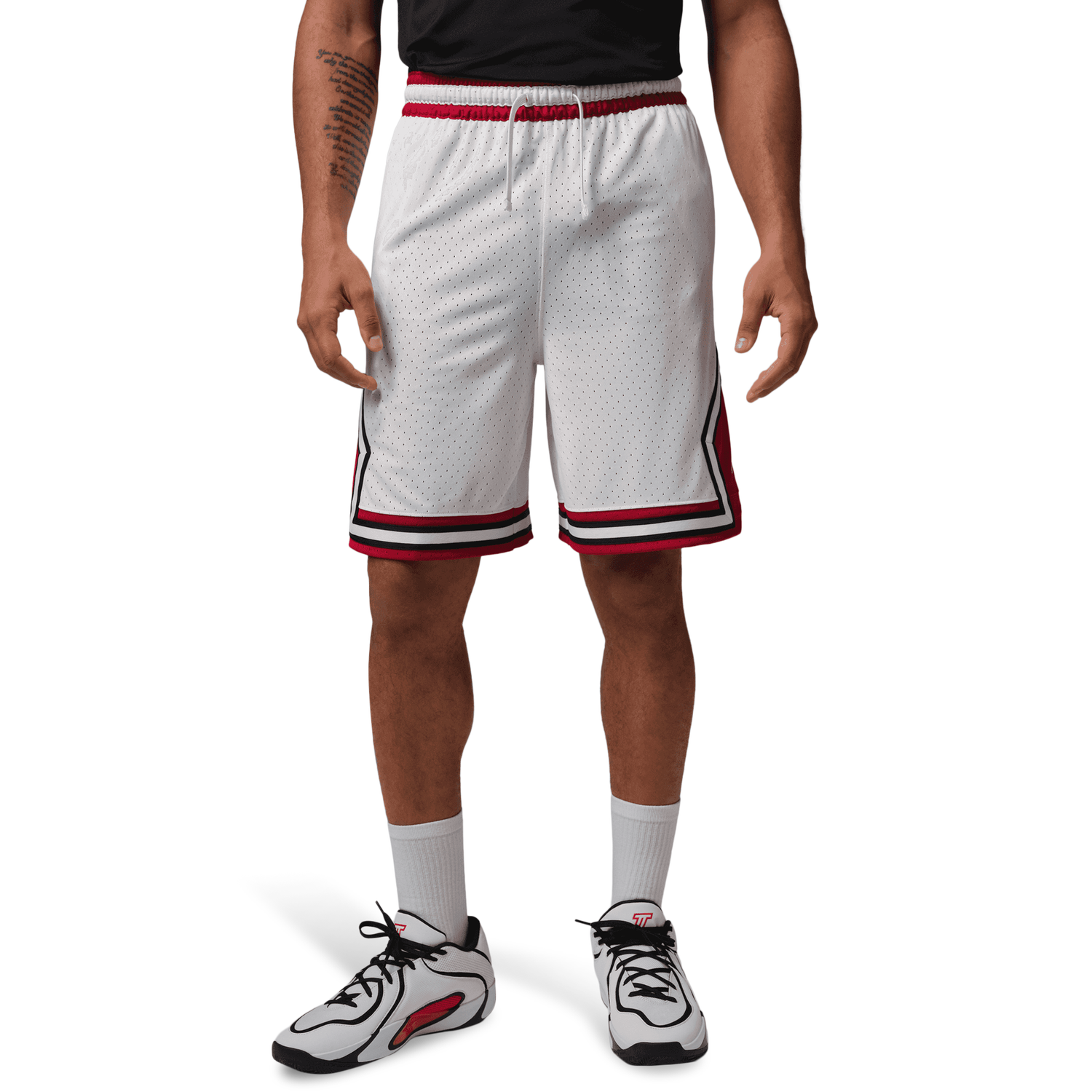 Jordan Dri-FIT SPT 9" Diamond Shorts - Men's - White/Gym Red