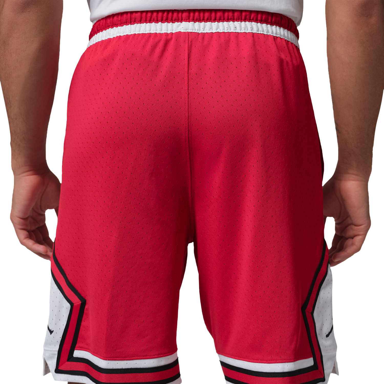 Jordan Dri-FIT SPT 9" Diamond Shorts - Men's - White/Gym Red (F5832687)