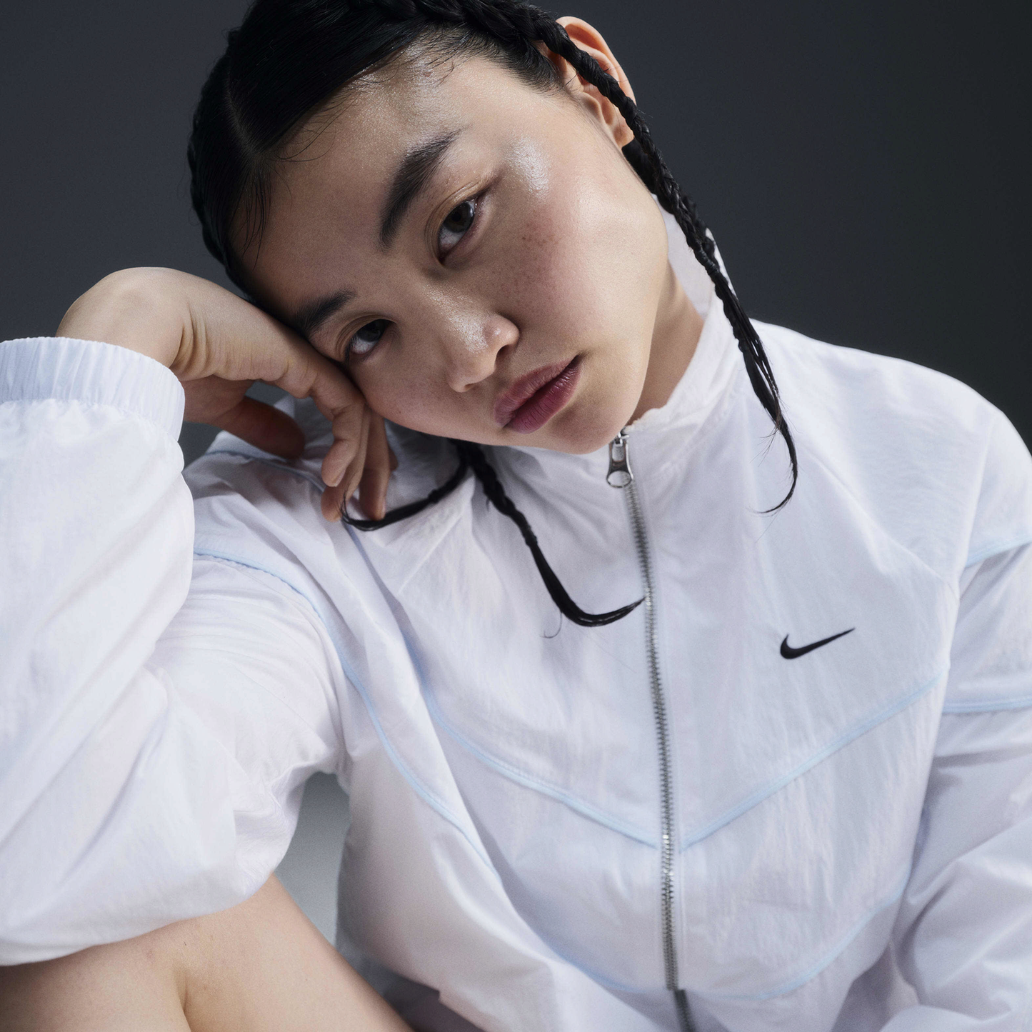 Nike Windrunner Woven Full-Zip Jacket - Women's - White/Black