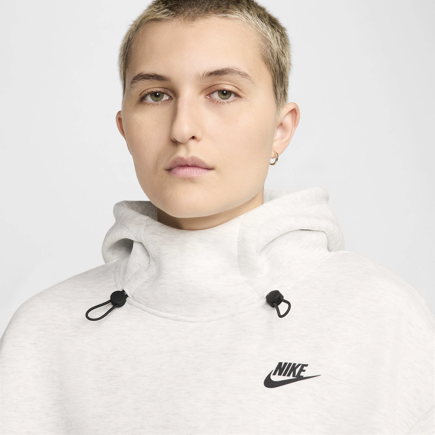 Nike NSW Tech Fleece OS Hoodie - Women's - Light Grey/Heather/Black