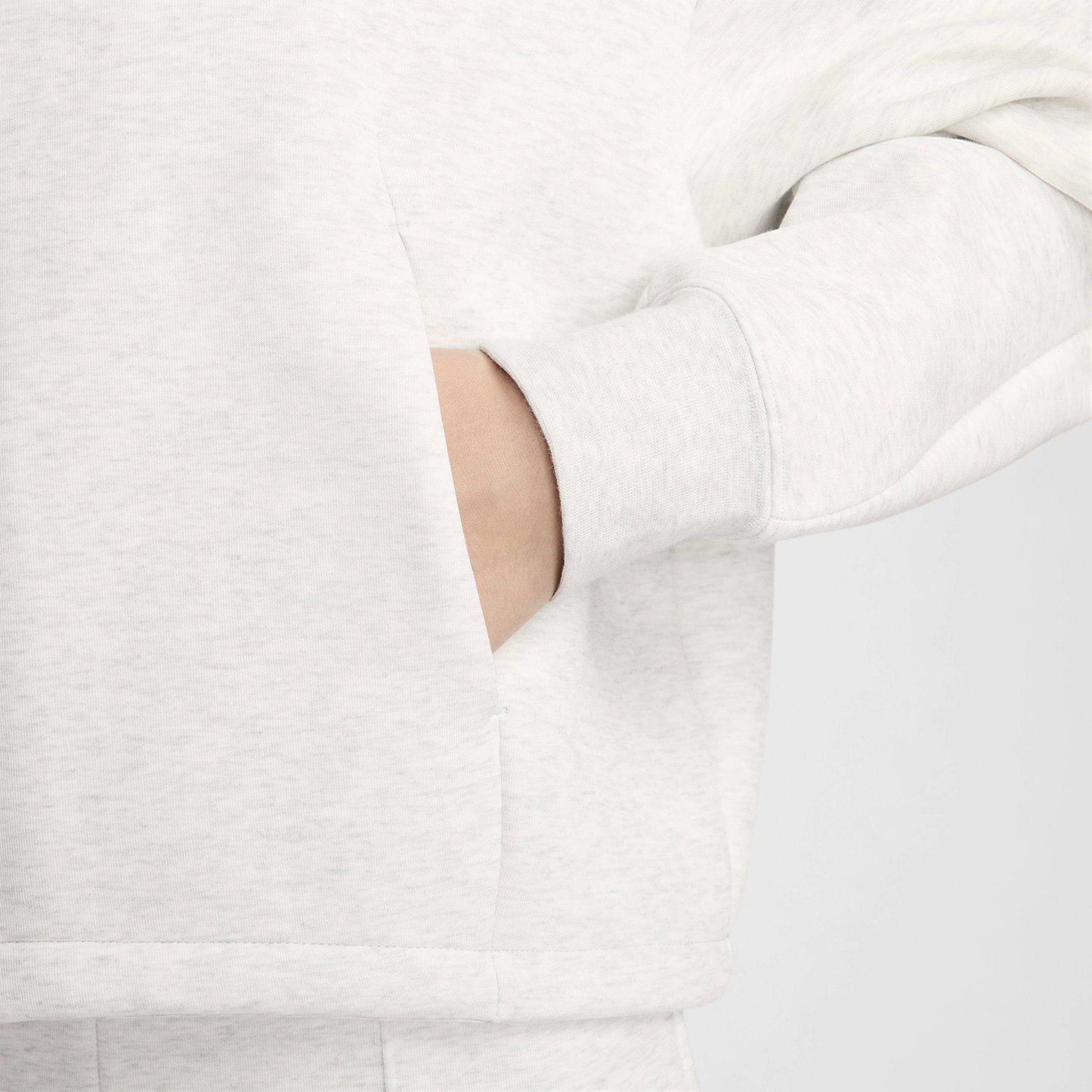 Nike NSW Tech Fleece OS Hoodie - Women's - Light Grey/Heather/Black