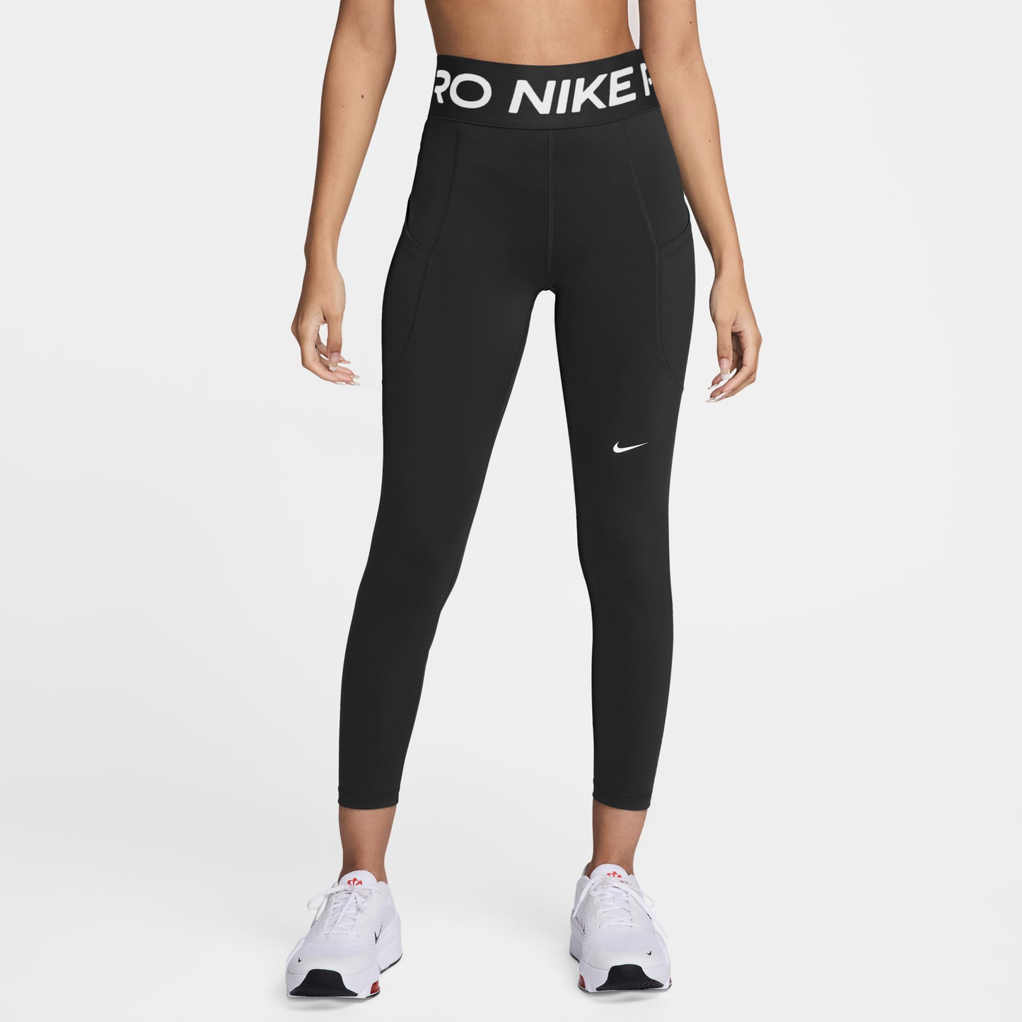 Nike Pro Dri-FIT High Rise SCLPT 7/8 Tights - Women's - White/Black