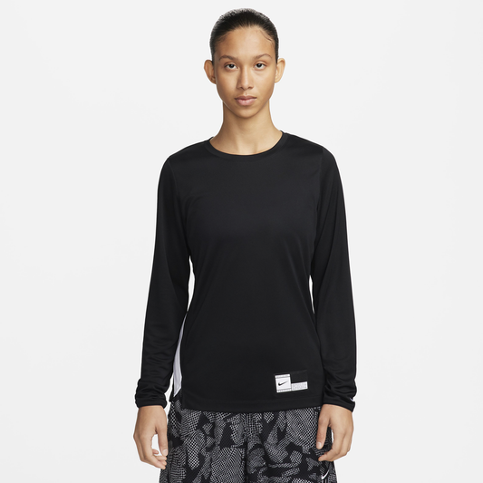 Nike Dri-Fit L/S Pregame Top - Women's - White/Black/White