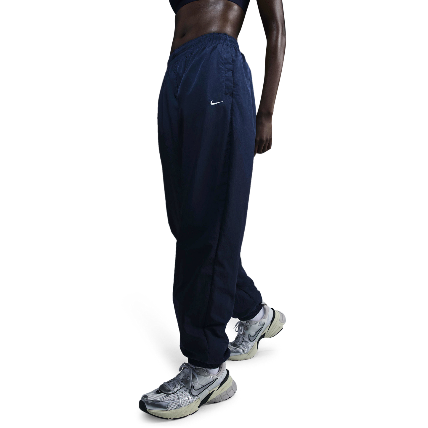 Nike Essential Woven Mid Rise Joggers - Women's - Armory Navy/White