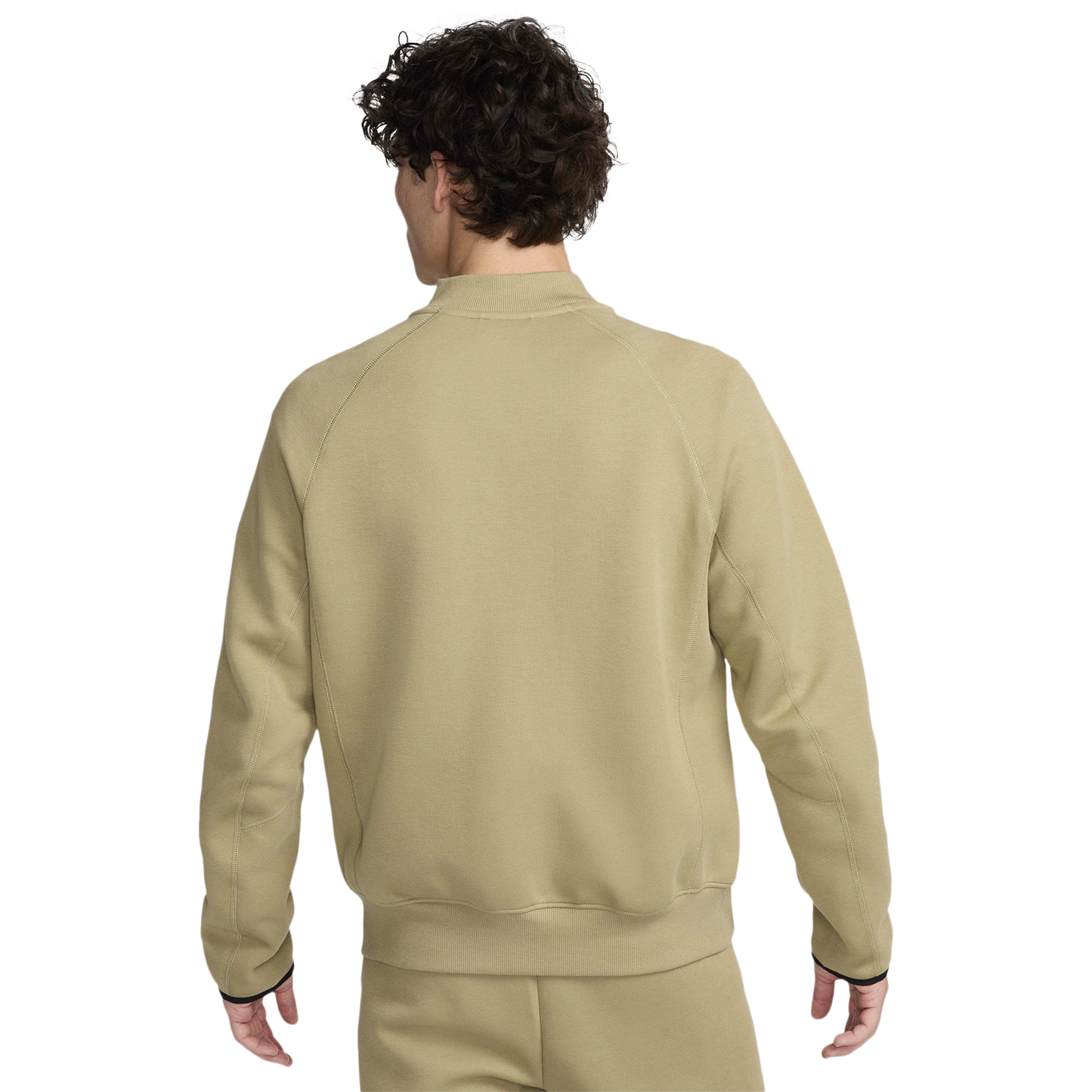Nike Tech Fleece Bomber Jacket - Men's - Black/Neutral Olive