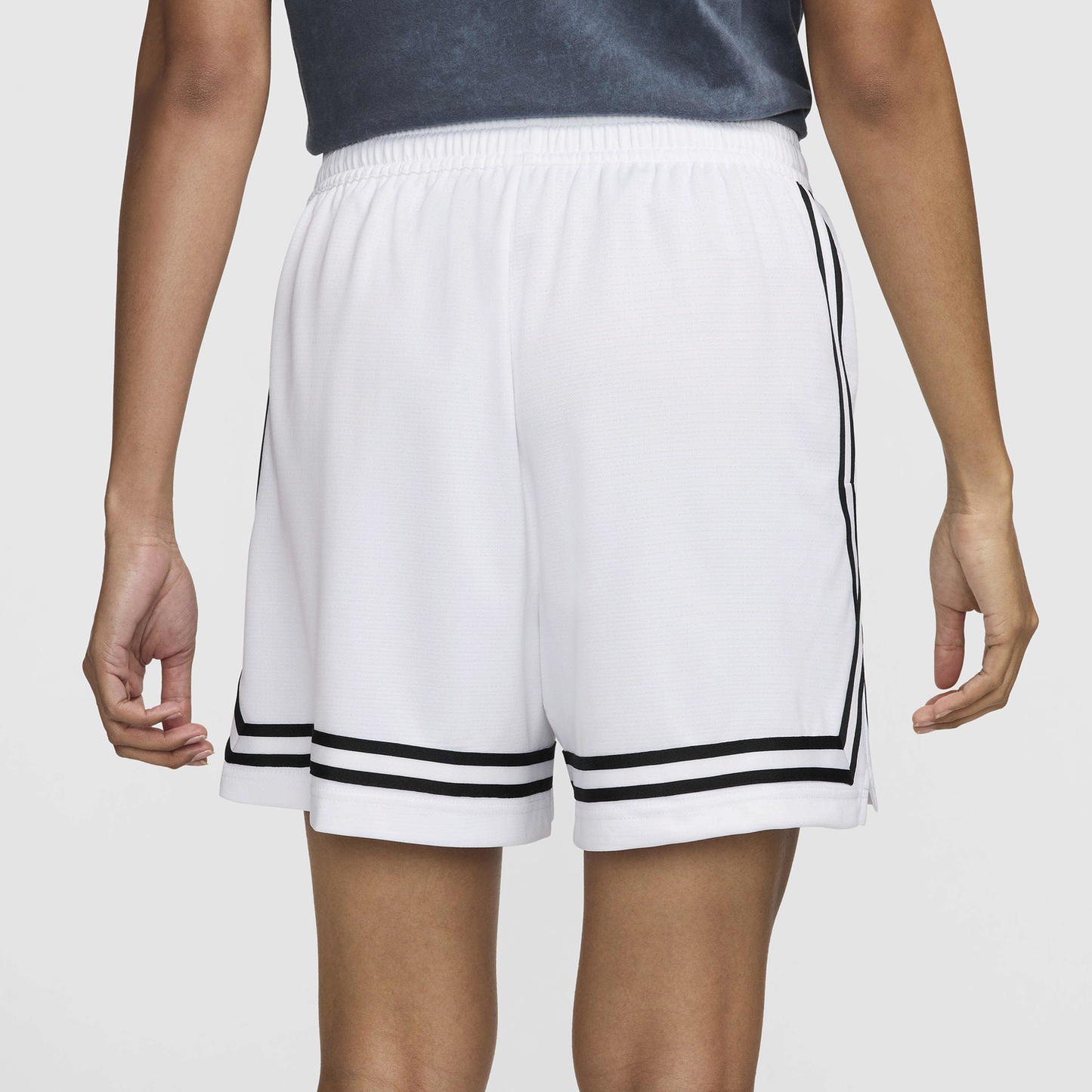 Nike Dri-FIT Crossover 5" Shorts - Women's - White/Black/Black