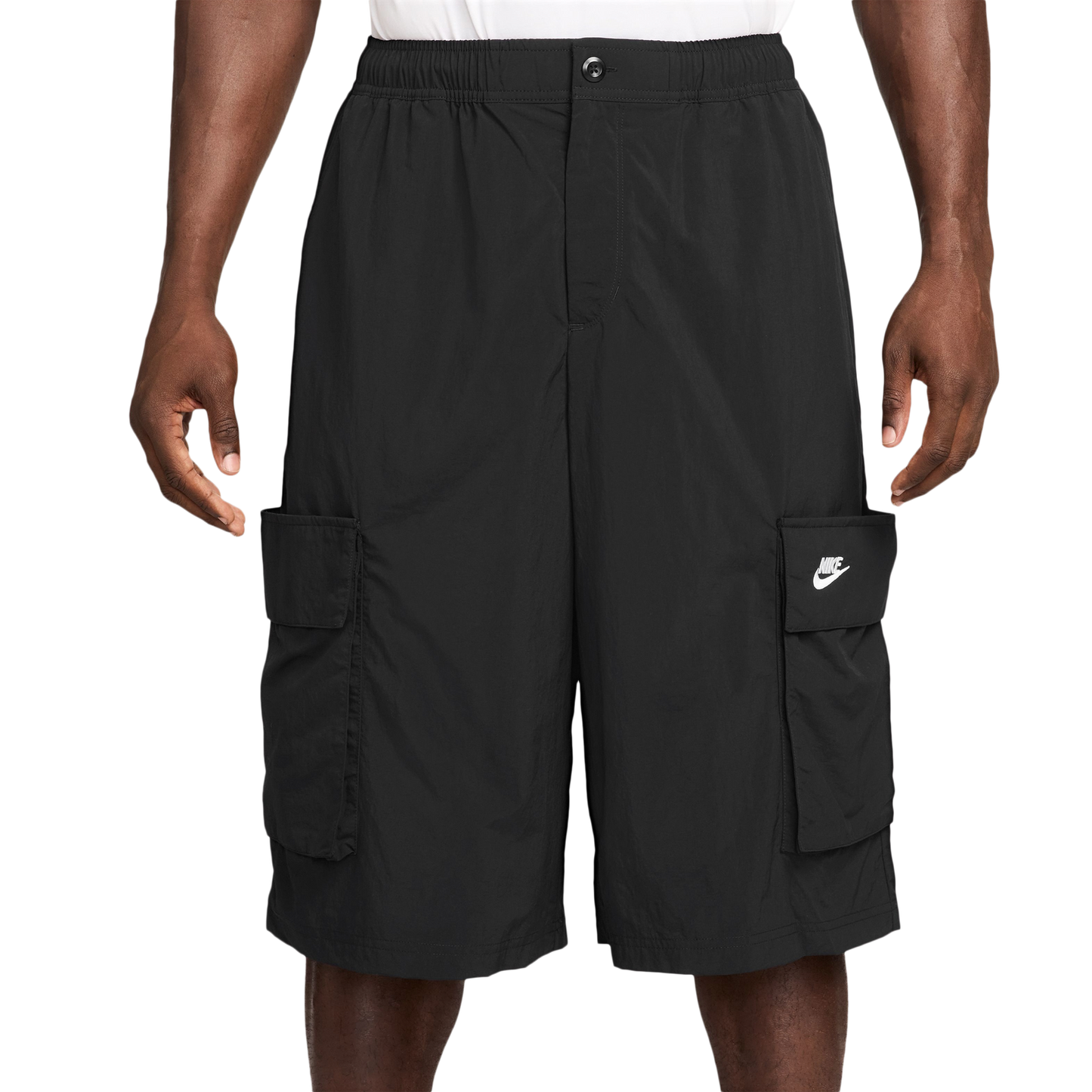 Nike Club Oversized Cargo Shorts - Men's - Black/White