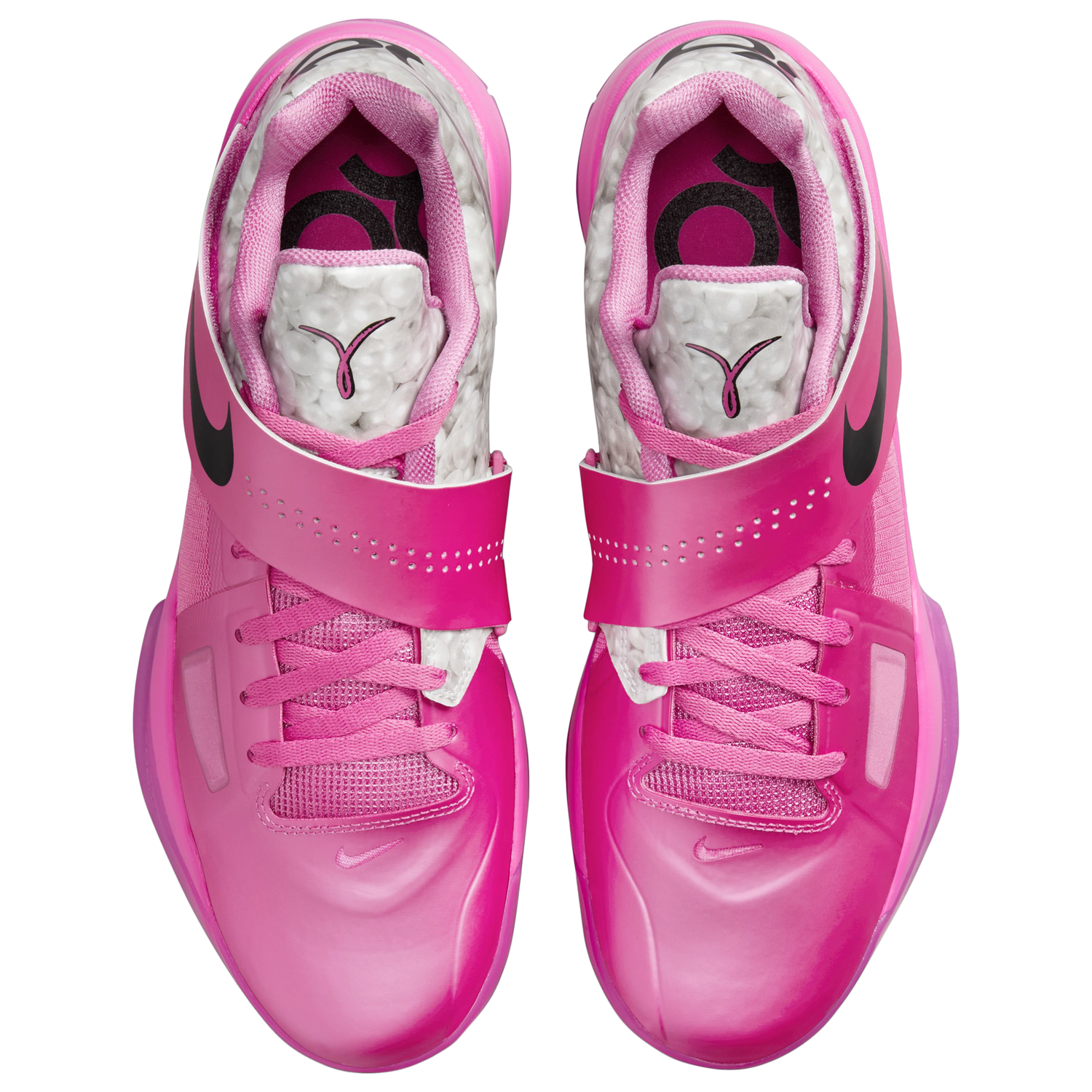 Nike KD IV - Men's - Pink Fire/Black/Metallic Silver