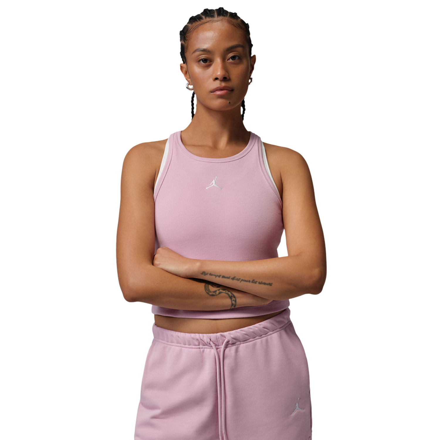 Jordan Brooklyn Essentials Tank - Women's - White/Iced Carmine