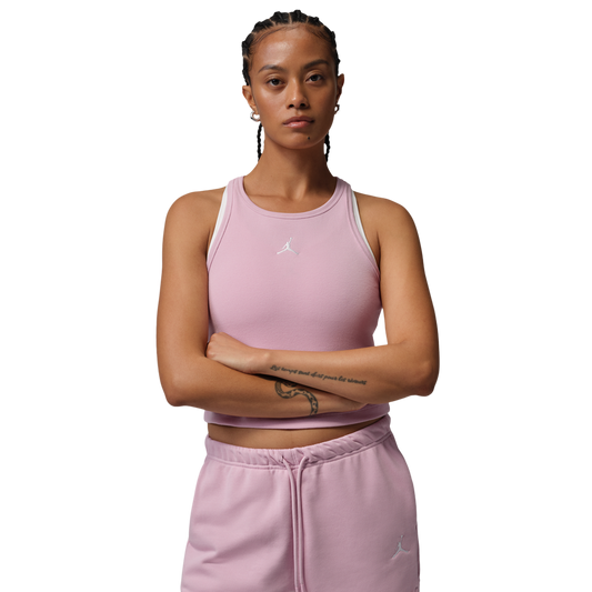 Jordan Brooklyn Essentials Tank - Women's - White/Iced Carmine