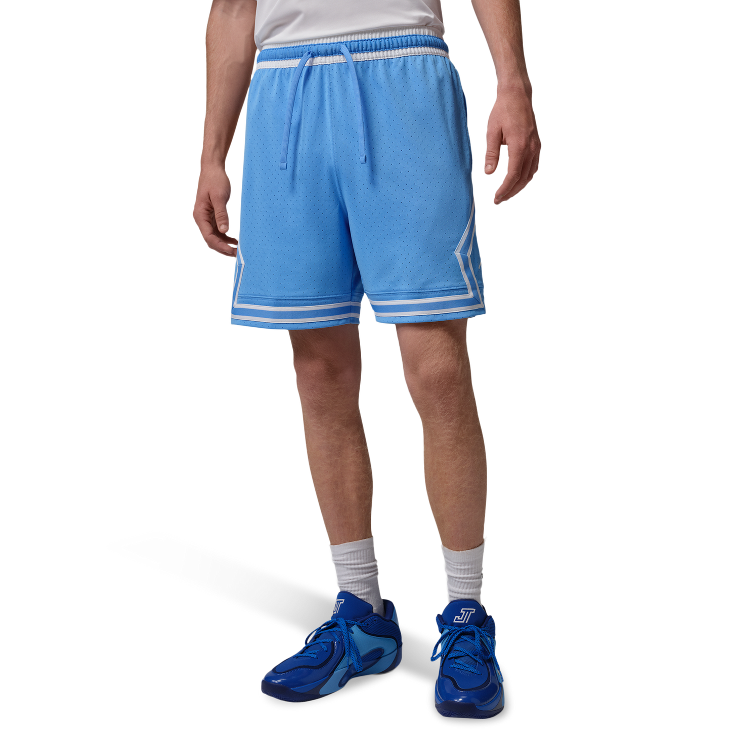 Jordan Dri-FIT Sport Diamond Shorts - Men's - White/University Blue/White