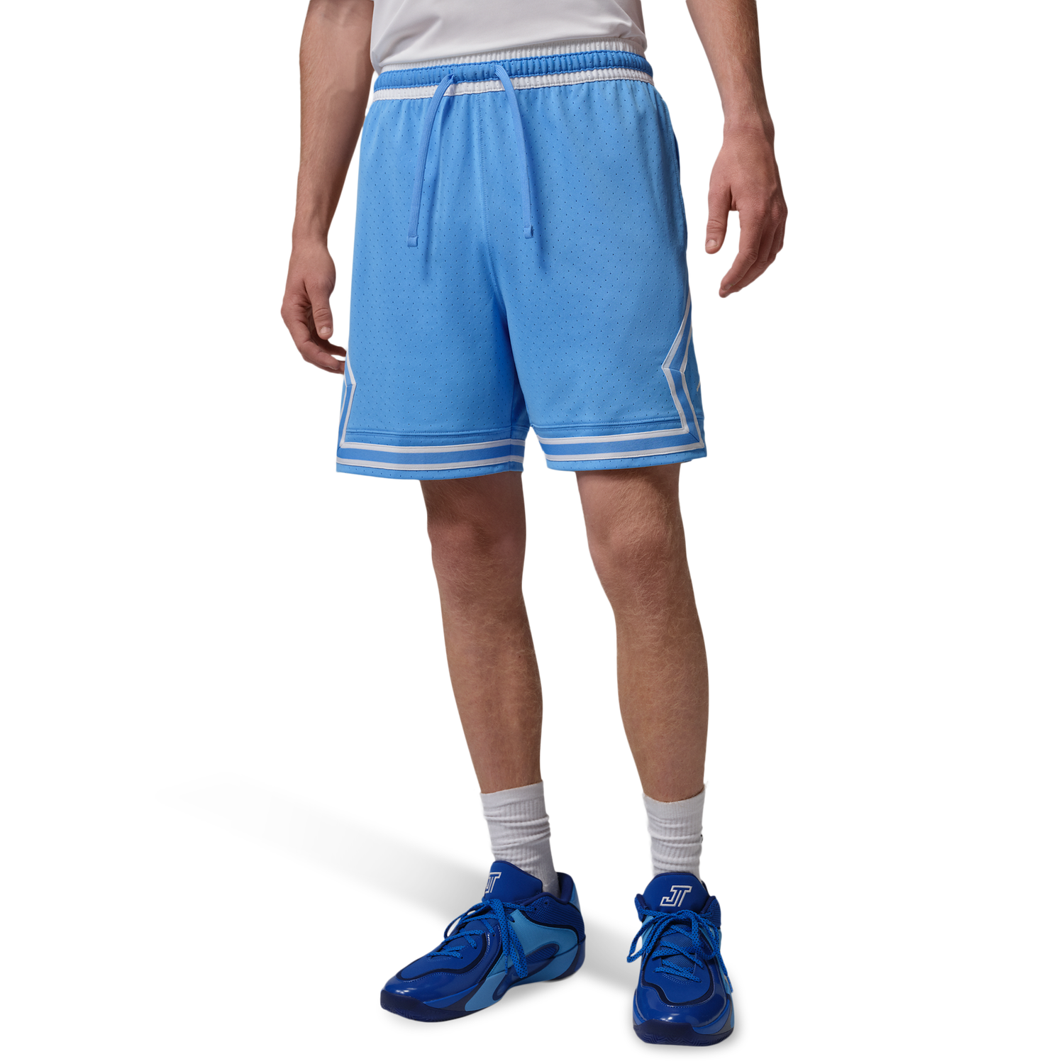 Jordan Dri-FIT Sport Diamond Shorts - Men's - White/University Blue/White
