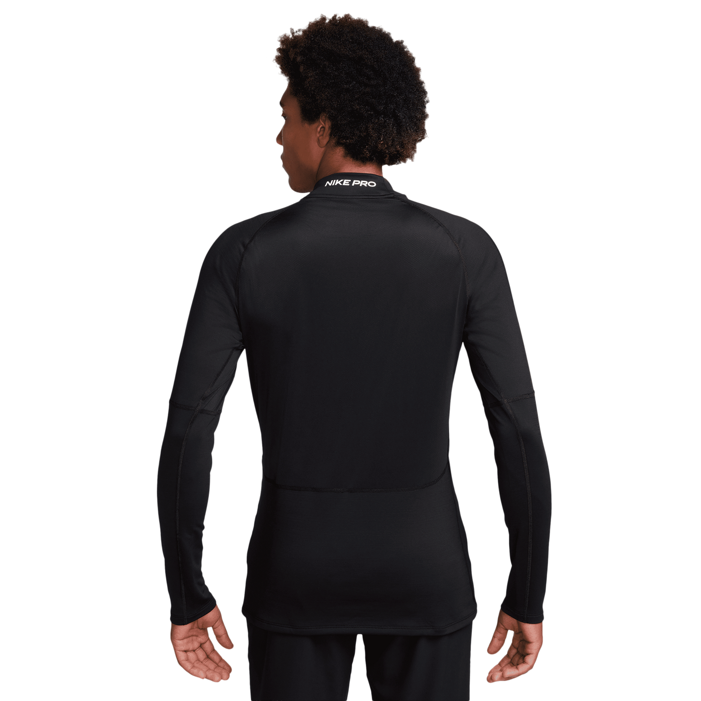 Nike Pro Top Warm LS Mock - Men's - Black/White