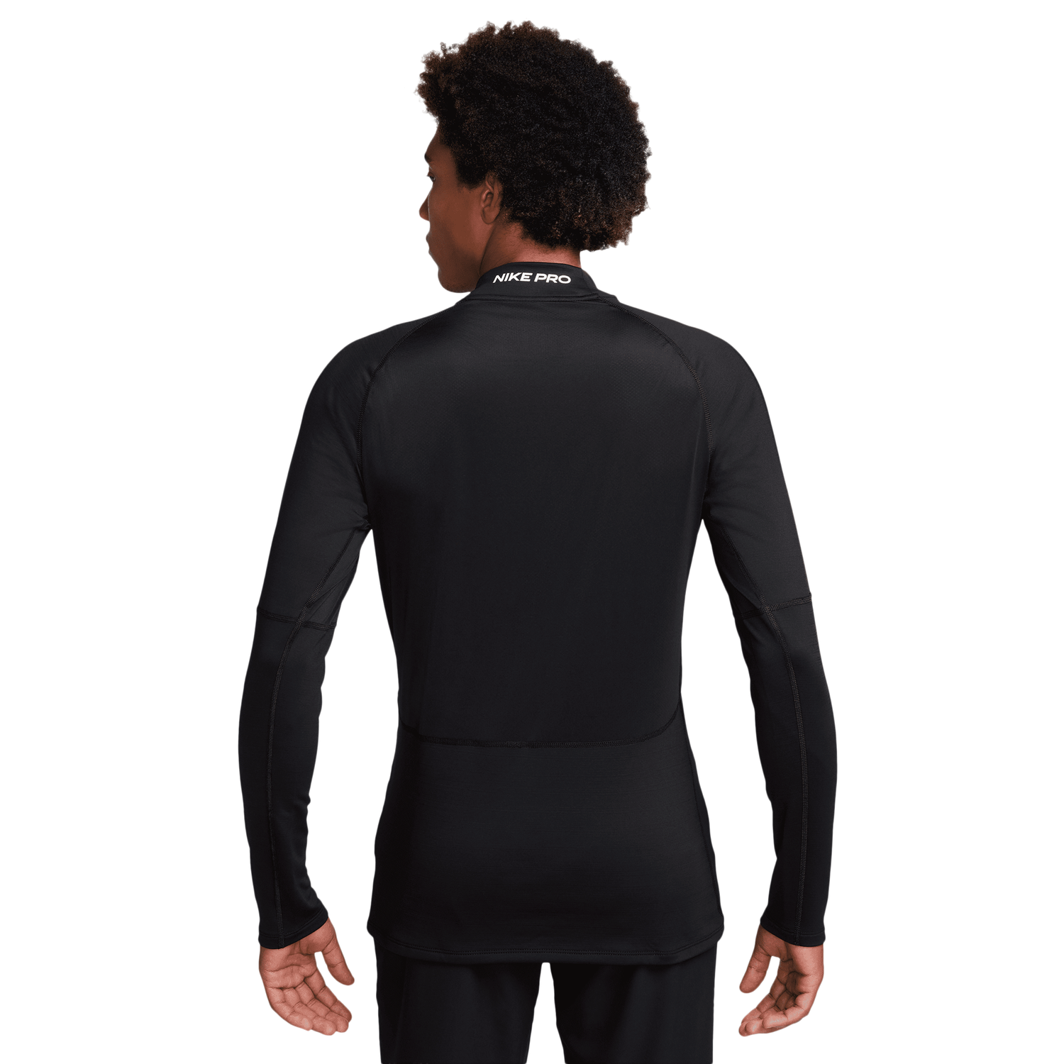 Nike Pro Top Warm LS Mock - Men's - Black/White