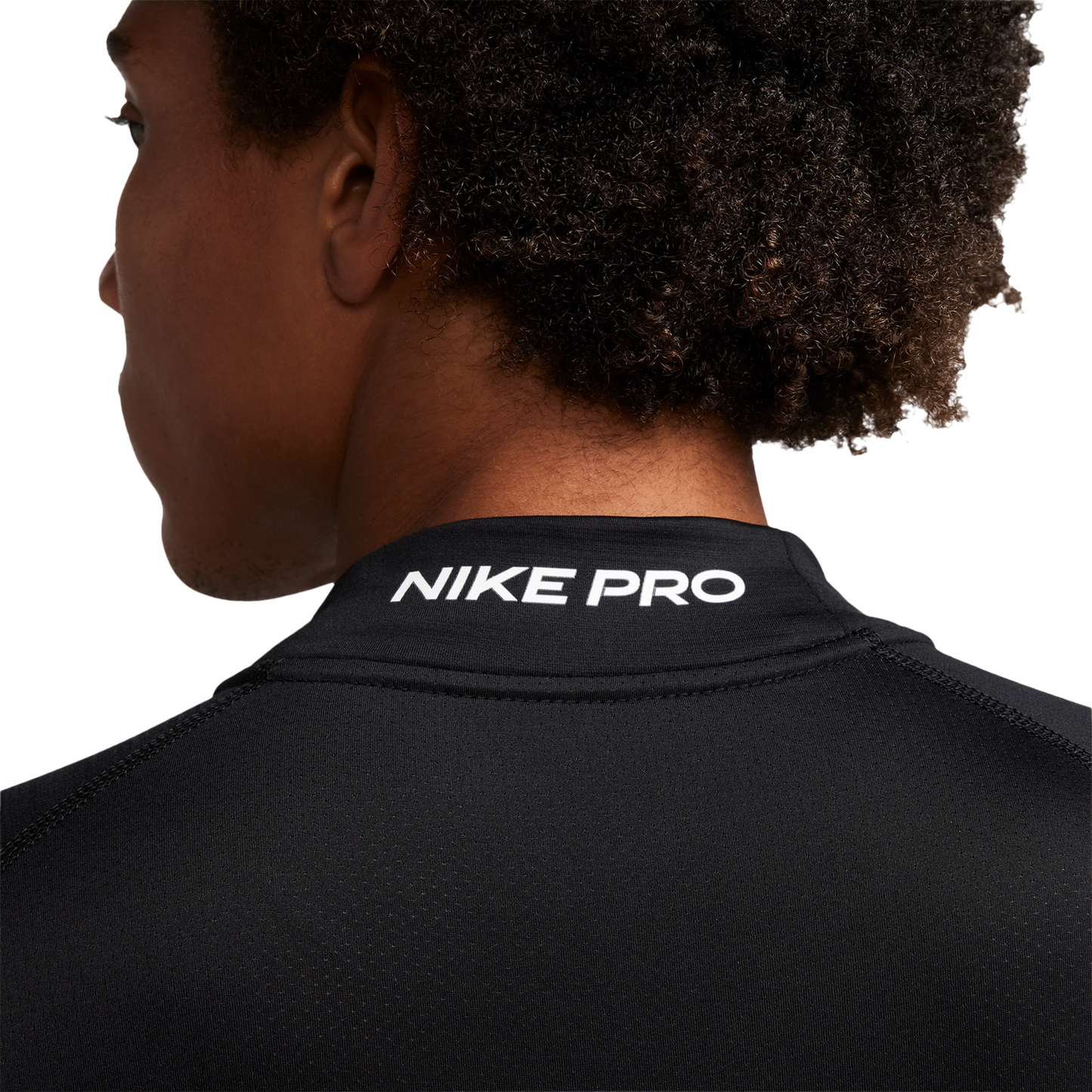 Nike Pro Top Warm LS Mock - Men's - Black/White