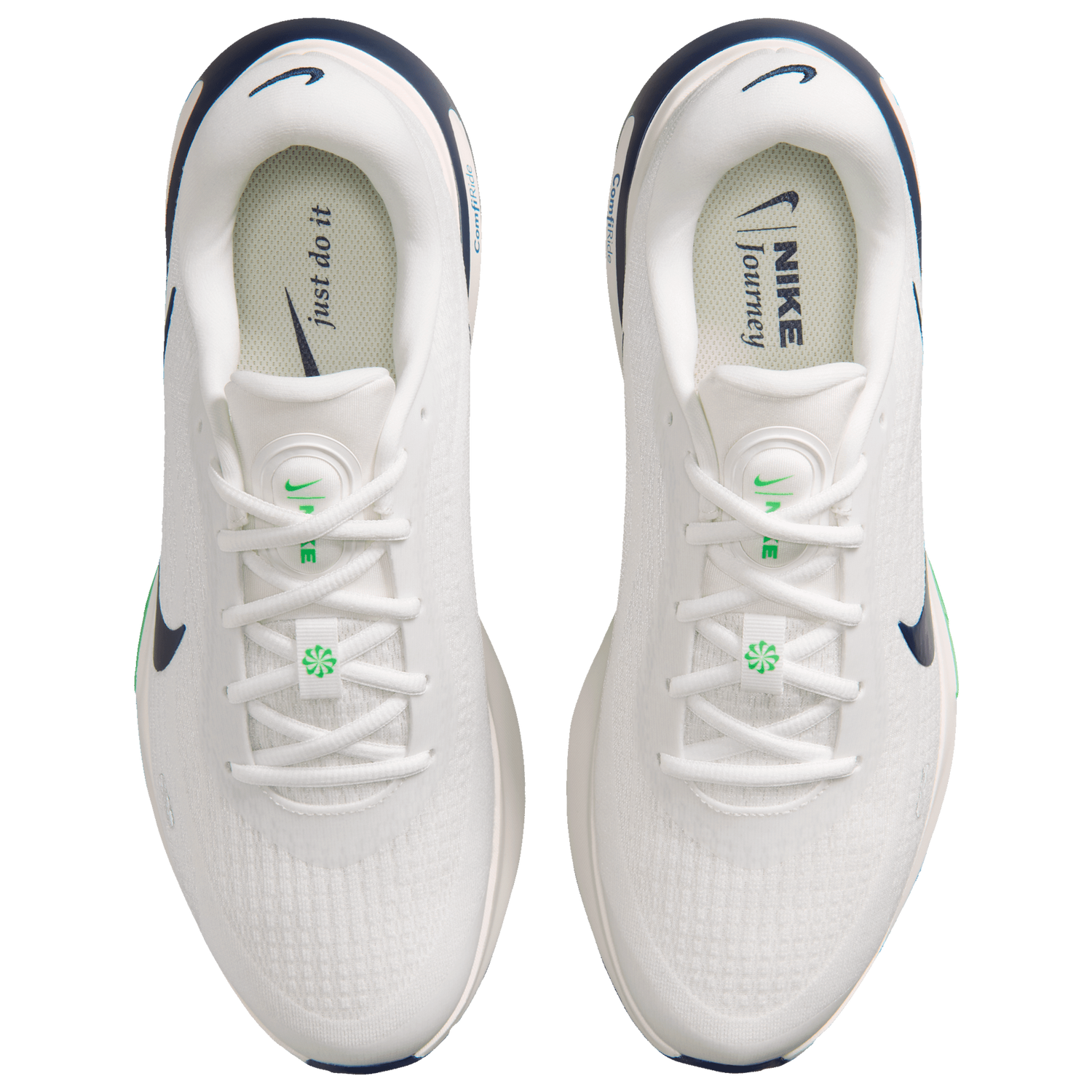 Nike Journey Run - Men's - Summit White/Midnight Navy/Green Spark