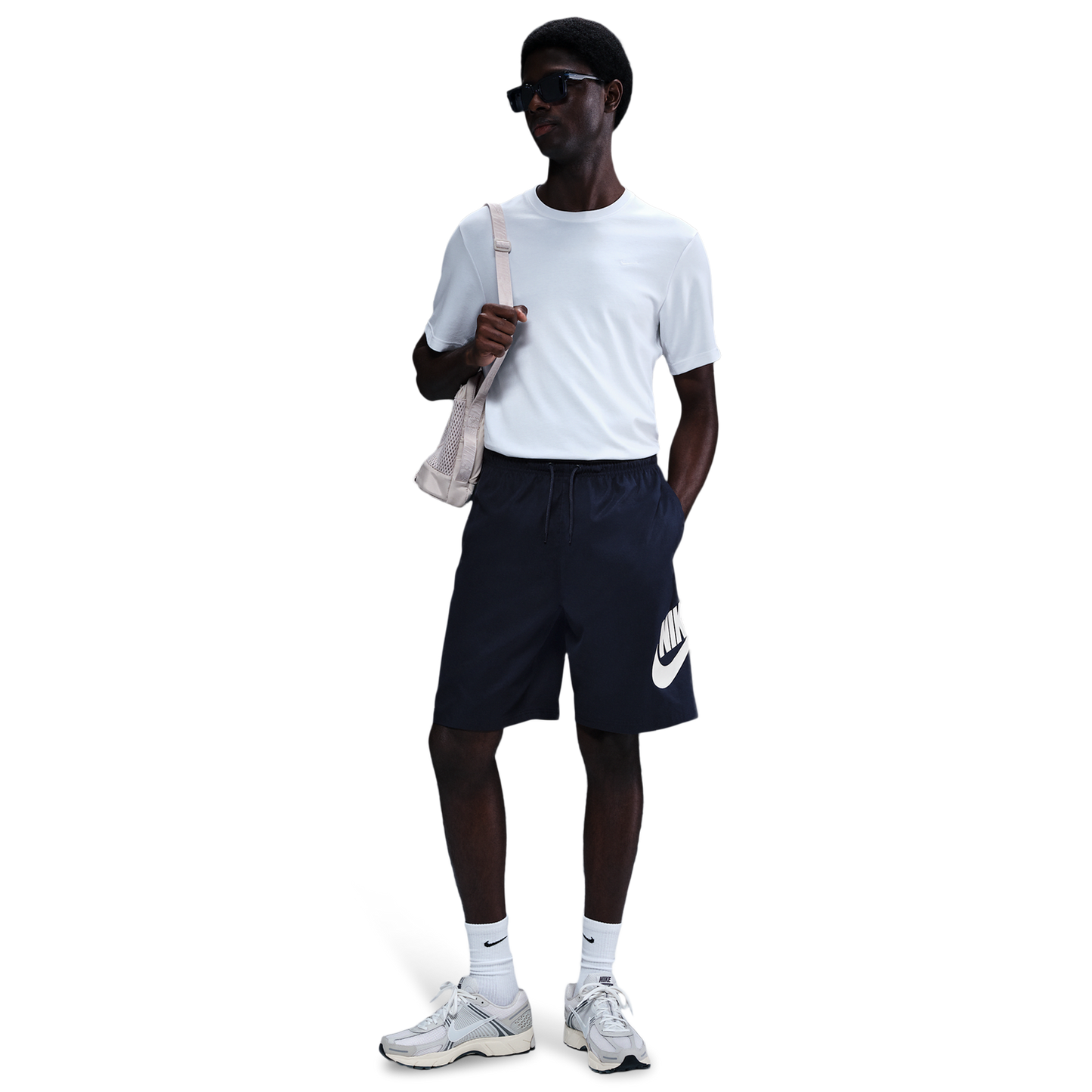 Nike Club Woven Shorts - Men's - White/Obsidian