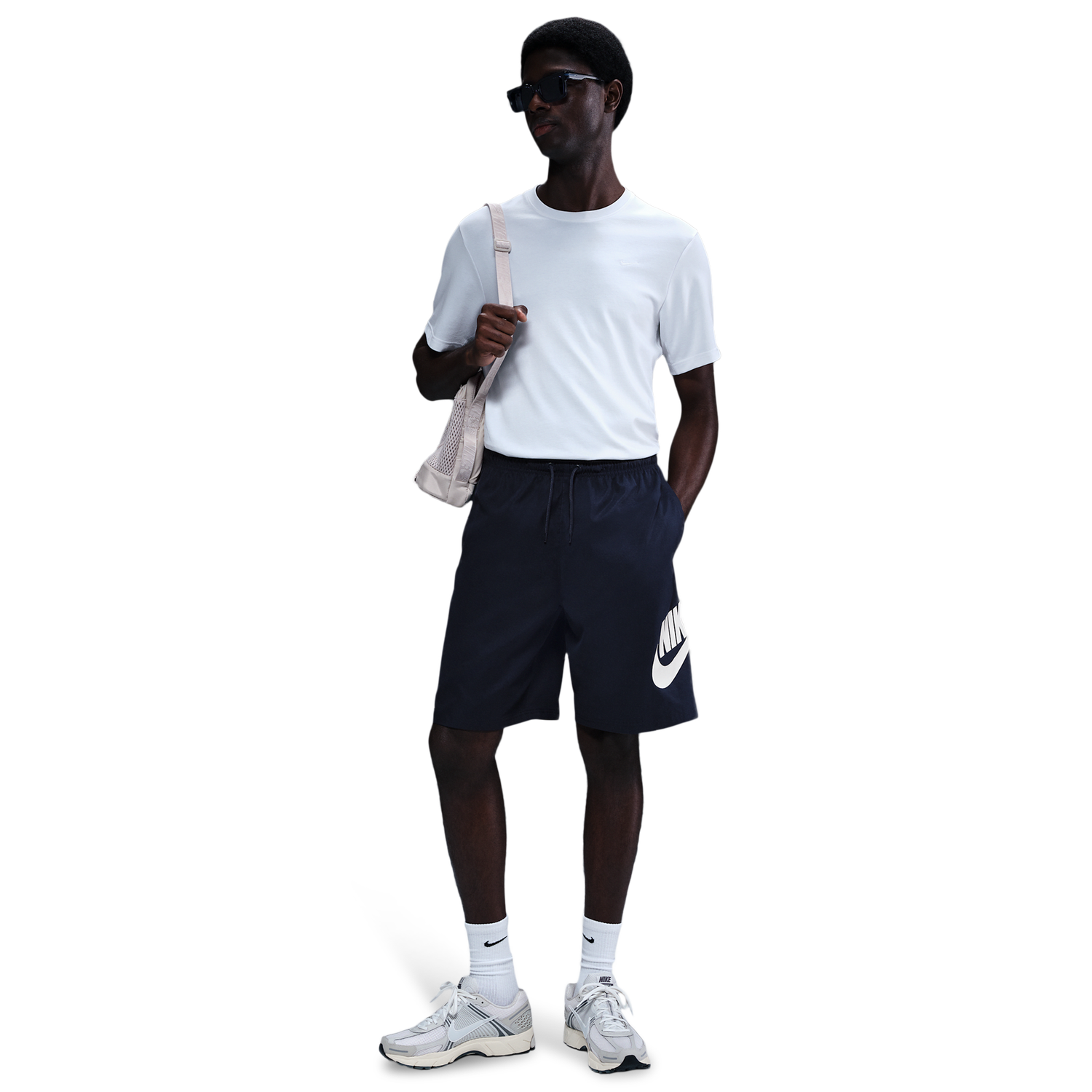 Nike Club Woven Shorts - Men's - White/Obsidian