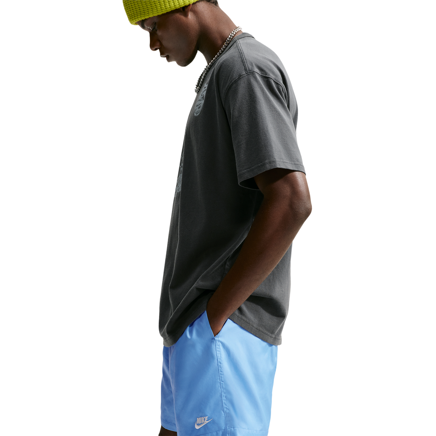Nike Club Flow Shorts - Men's - White/Football Blue
