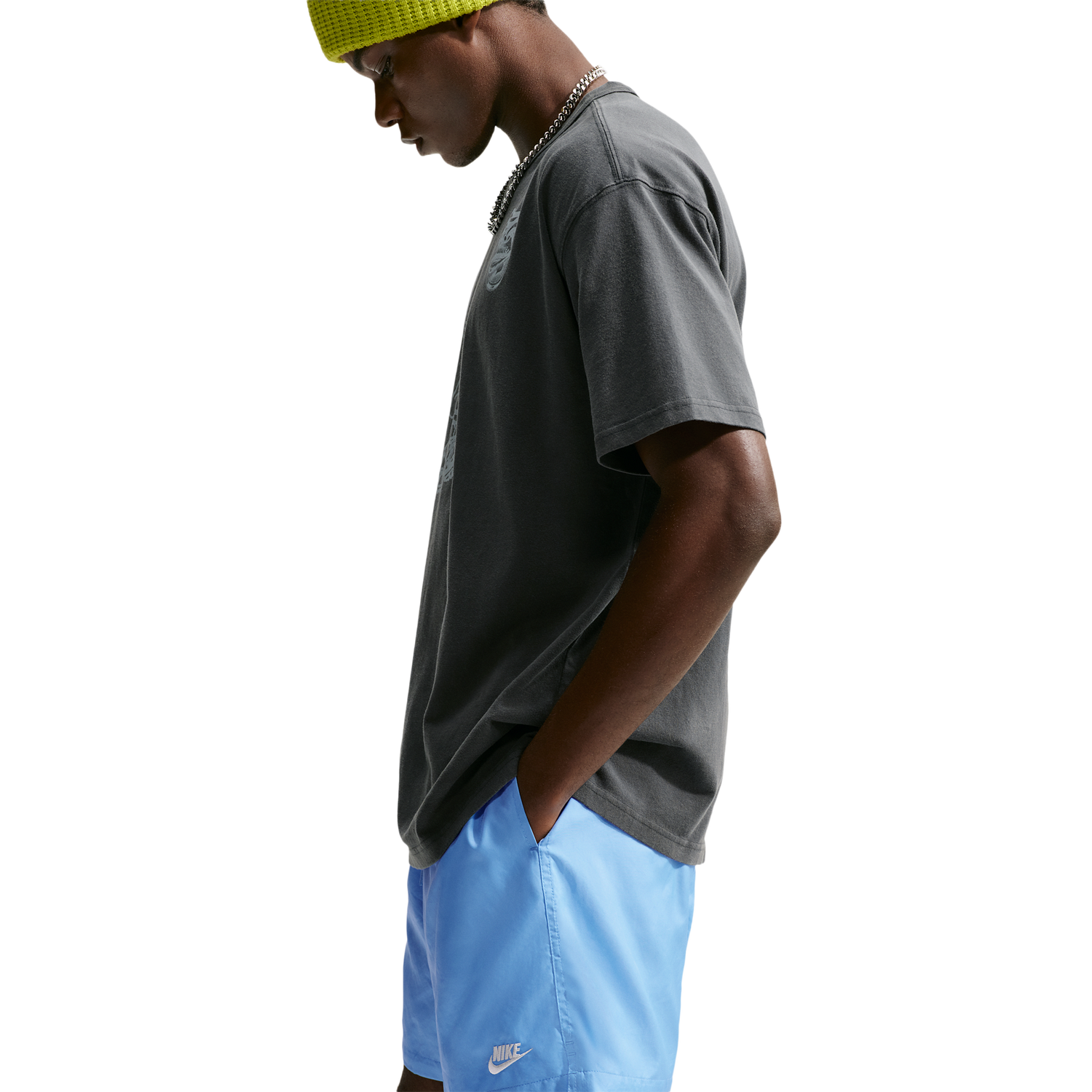 Nike Club Flow Shorts - Men's - White/Football Blue