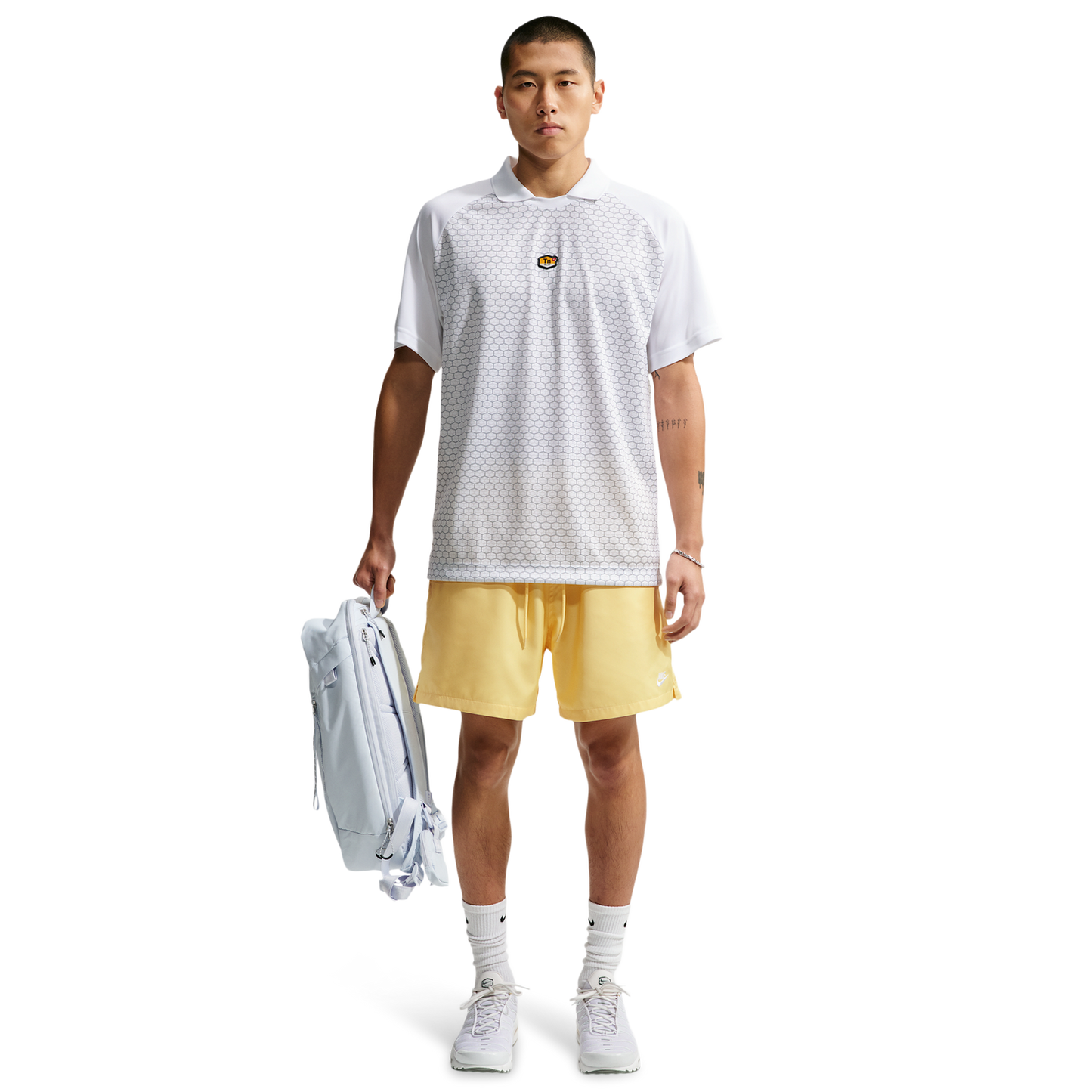Nike Club Flow Shorts - Men's - White/Soft Yellow