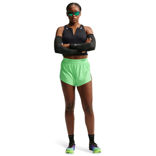 Nike AerOSwift Dri-FIT Adv Mid Rise 3In Short - Women's - Illusion Green/Black/White