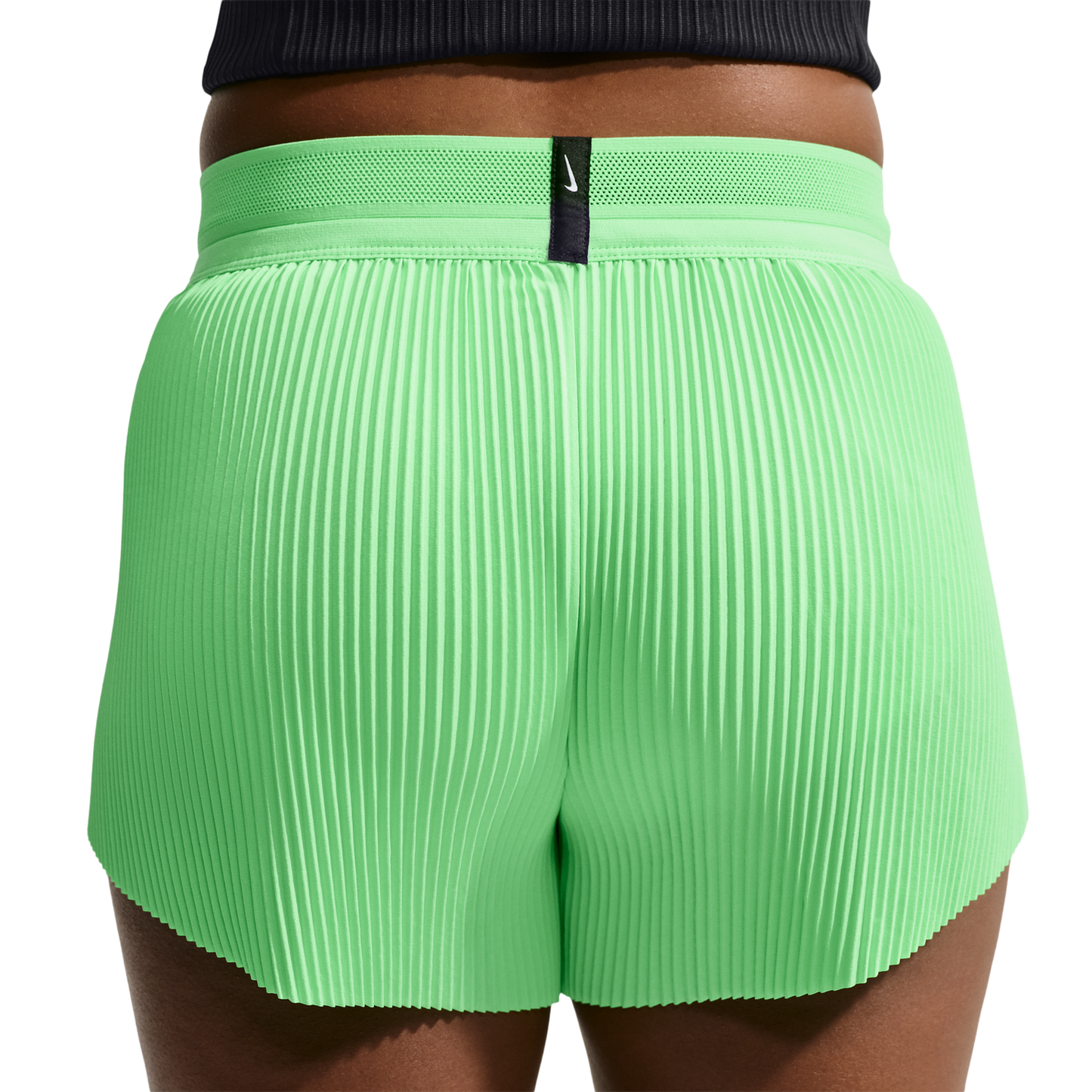 Nike AerOSwift Dri-FIT Adv Mid Rise 3In Short - Women's - Illusion Green/Black/White