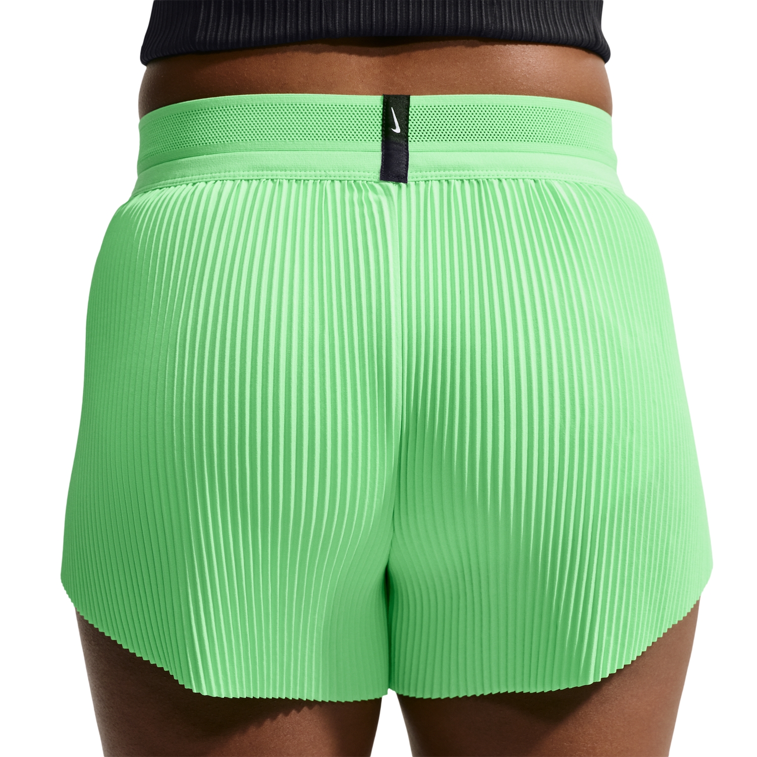Nike AerOSwift Dri-FIT Adv Mid Rise 3In Short - Women's - Illusion Green/Black/White