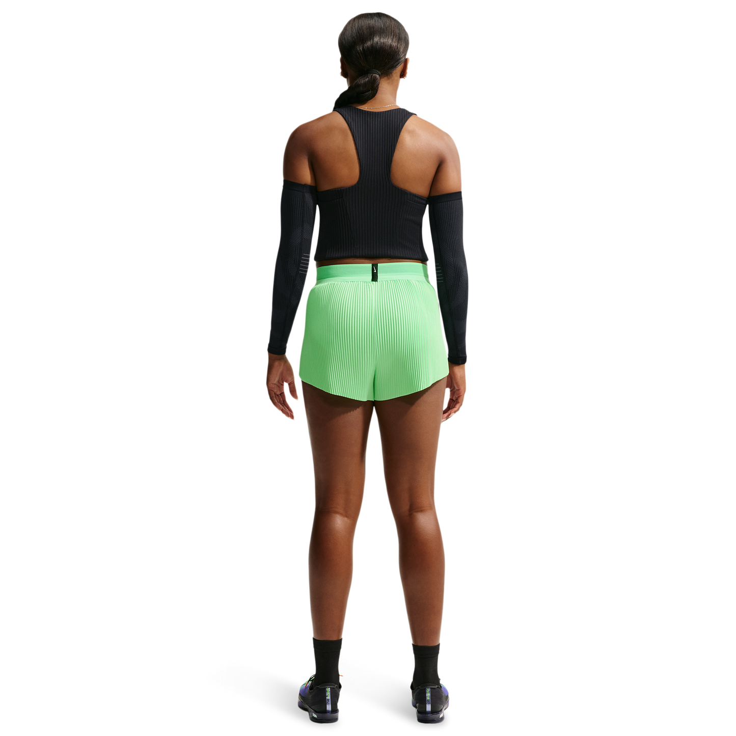 Nike AerOSwift Dri-FIT Adv Mid Rise 3In Short - Women's - Illusion Green/Black/White